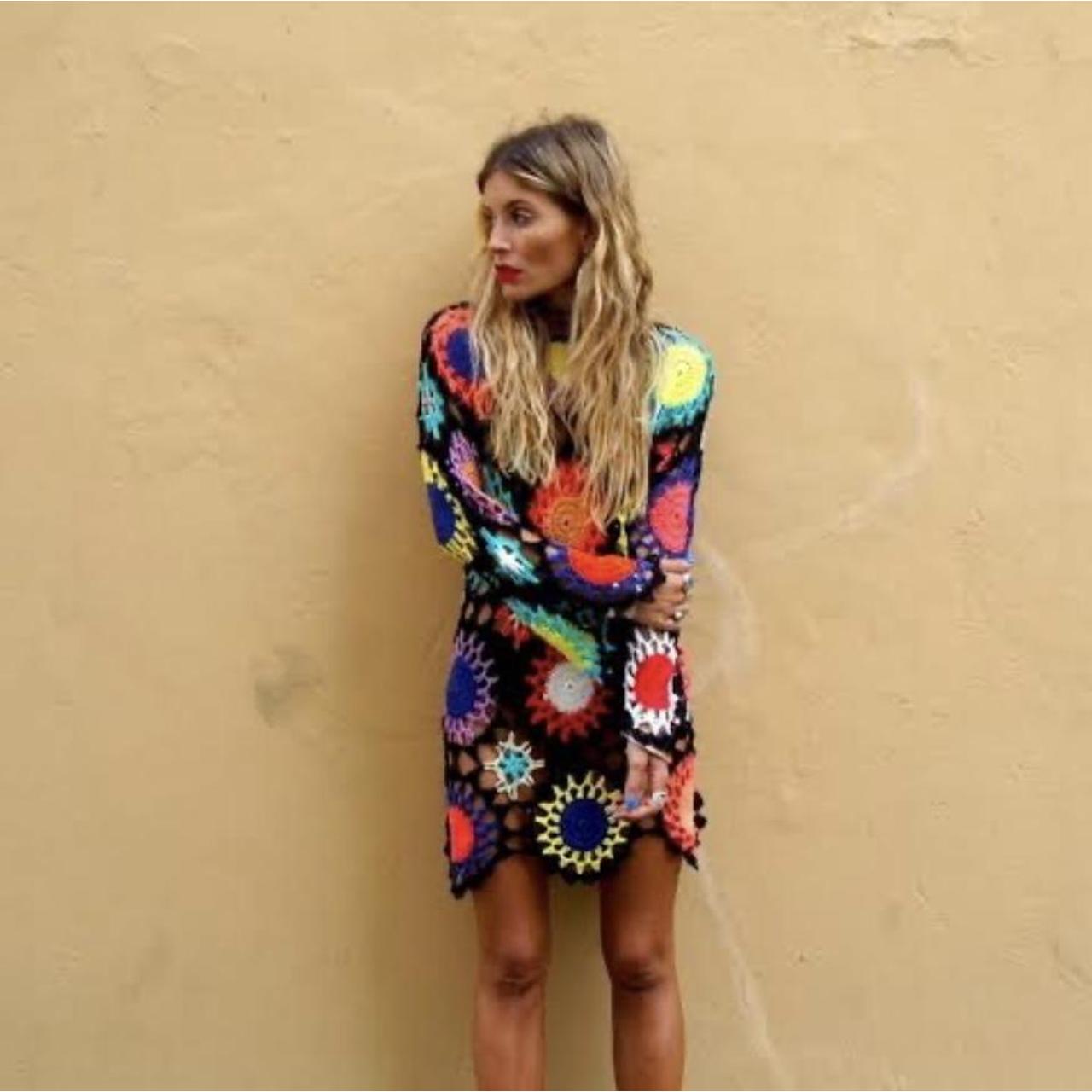 RAT BOA CROCHET RAINBOW DRESS - Main Image