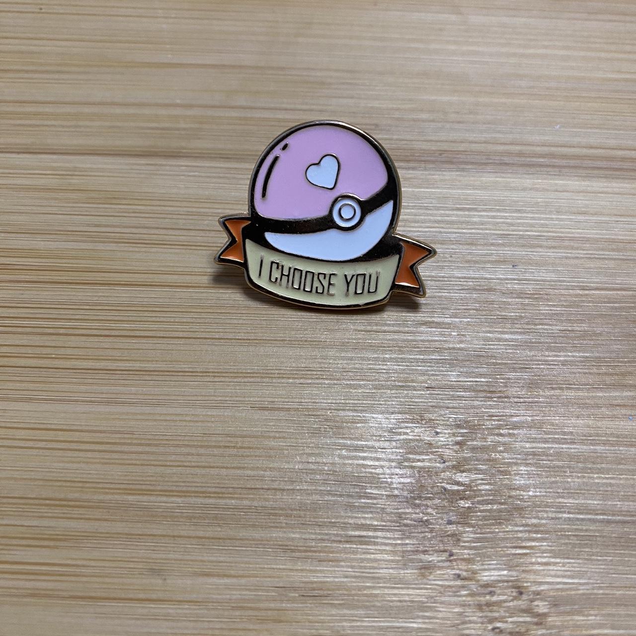 Heart Pokeball Enamel Pin Pokémon Anime I Choose... - Depop