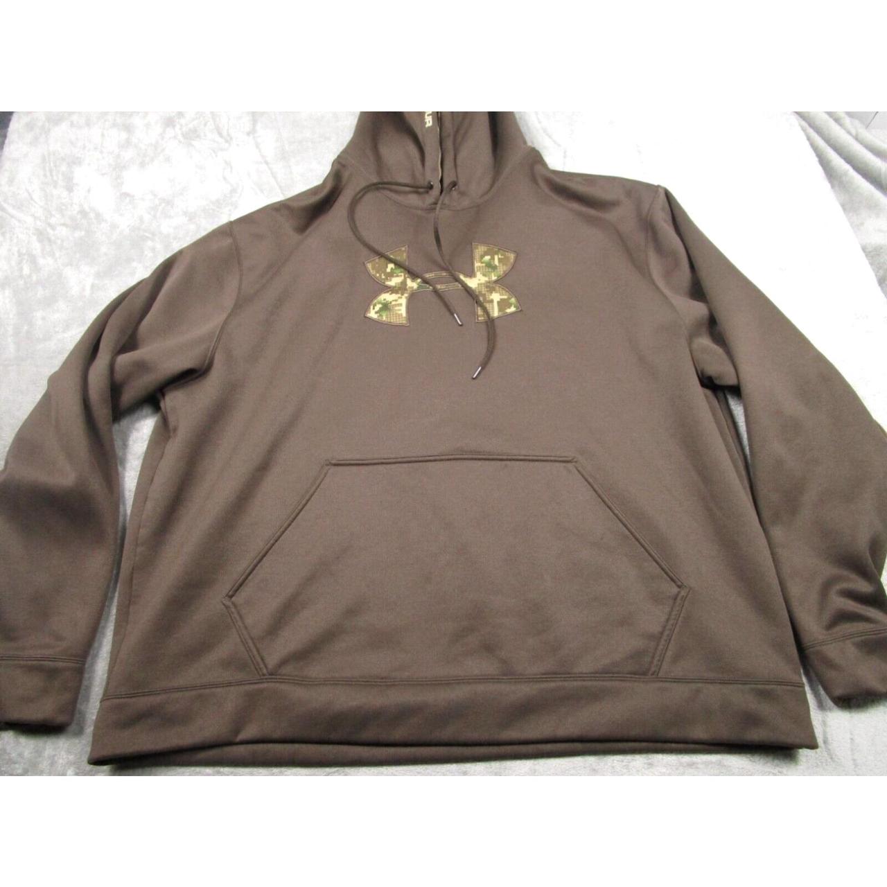 Under Armour Sweater Mens XXL Brown Hunting Hoodie