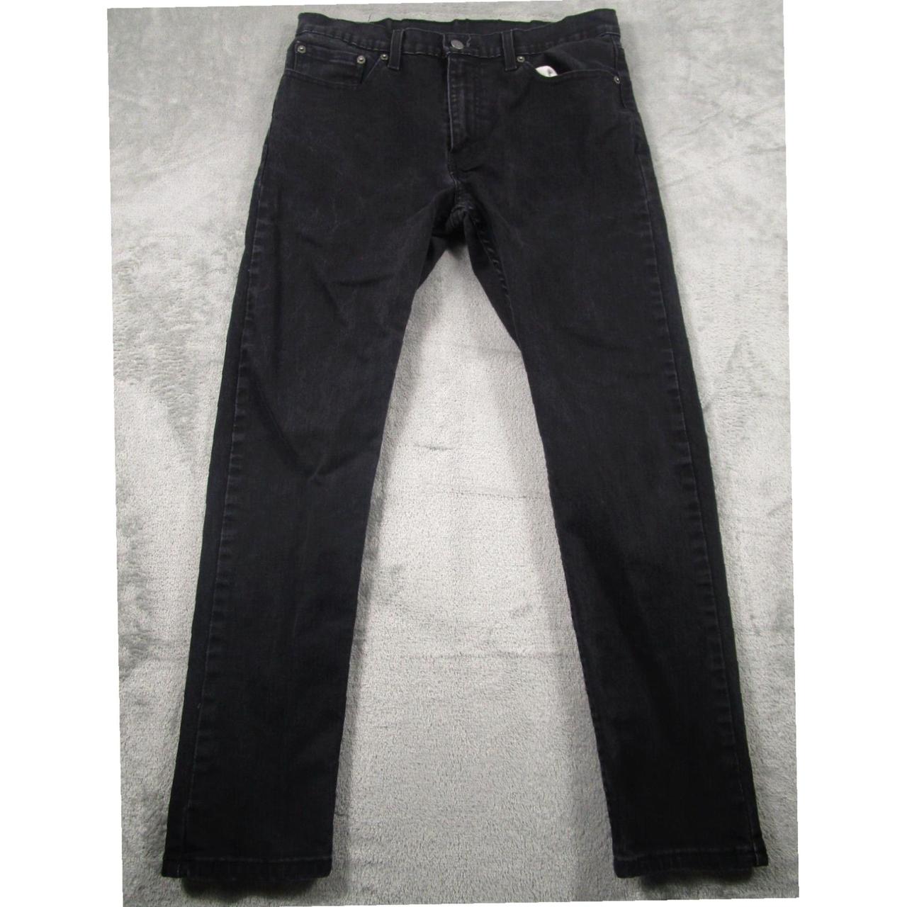 Mens Black Distressed Denim Levis 512 Slim Tapered. Depop