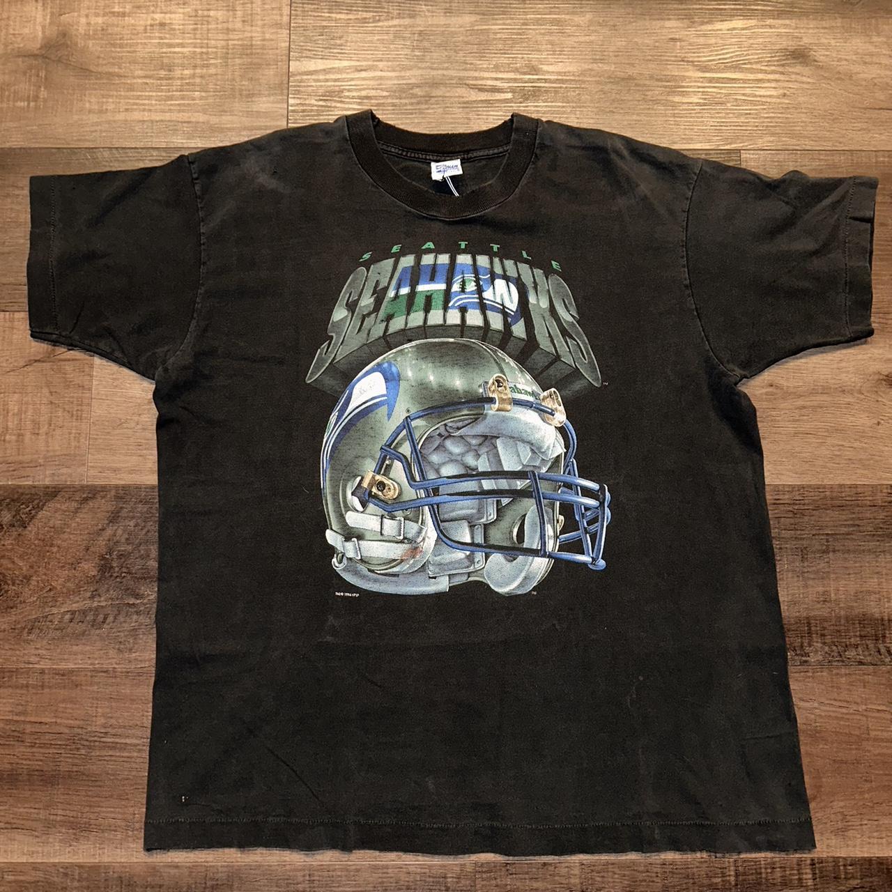 Vintage XL Salem Seattle Seahawks 1994 All Over Print shops Men's Single Stitch Shirt