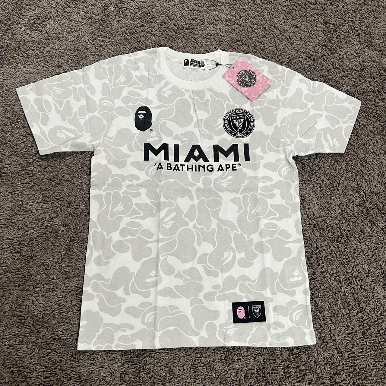 BAPE × INTER MIAMI CF CAMO TEE A Bathing Ape BAPE x Inter Miami CF Black Camo Tee Multiple