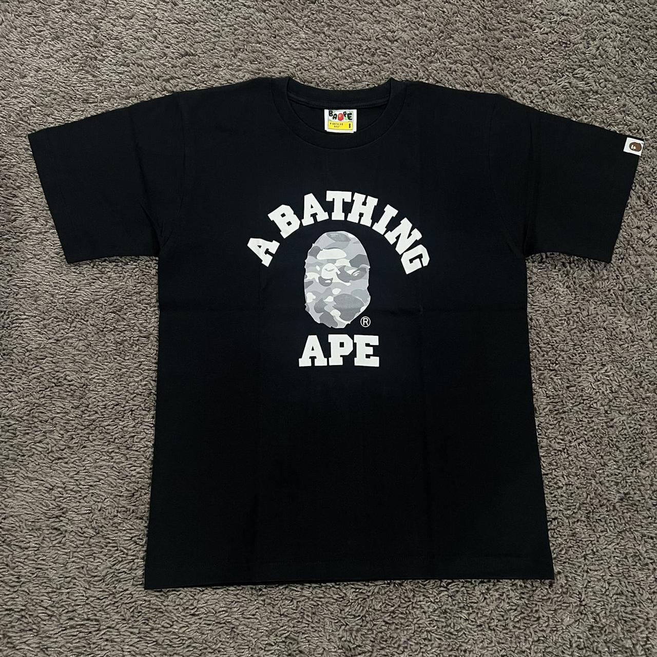 A Bathing Ape City Camo College glow in dark Black. Depop