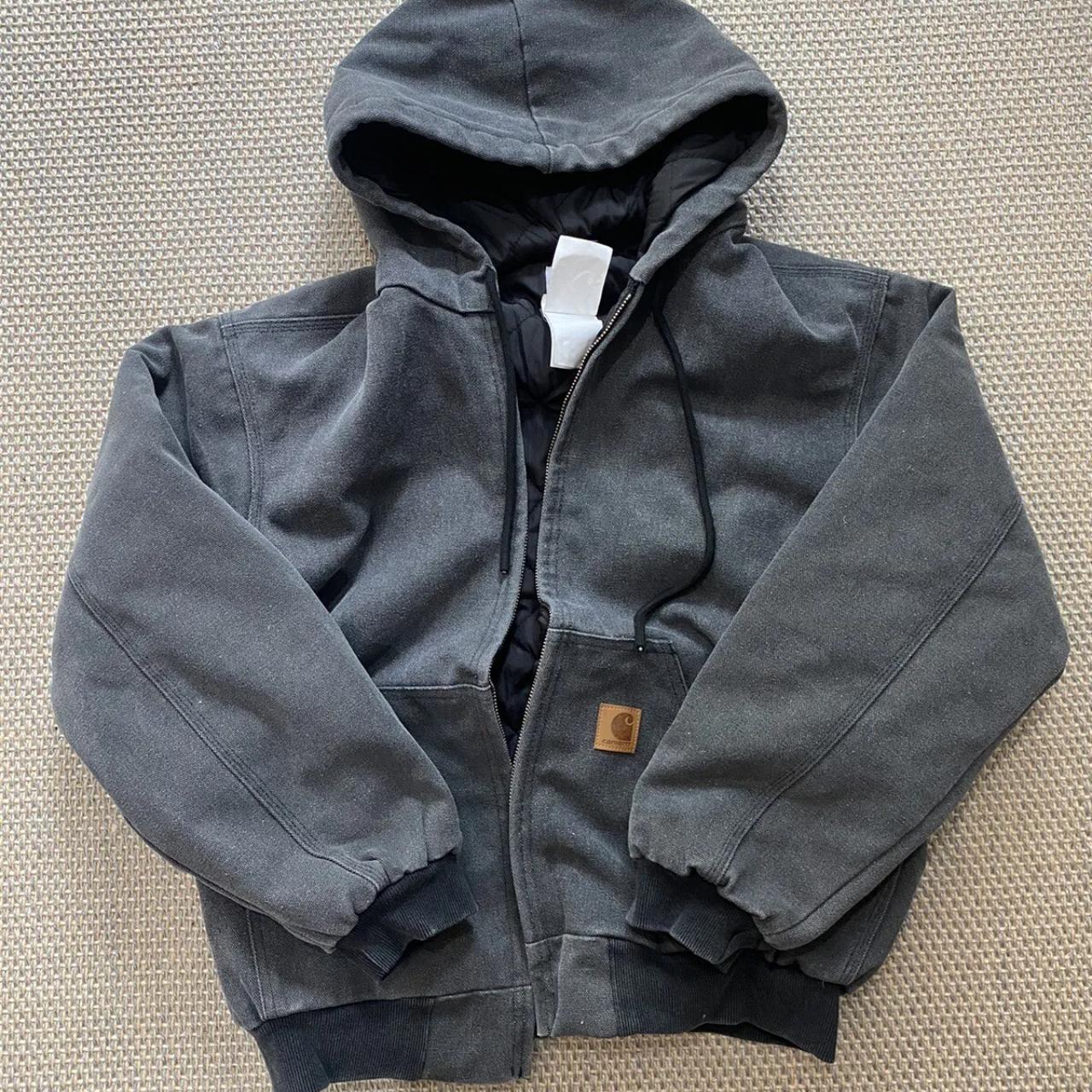 Mens gray carhartt top jacket