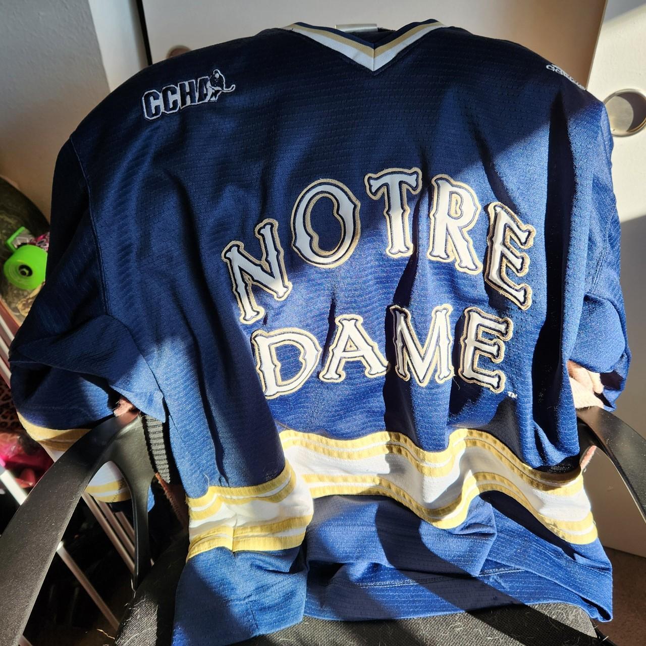 Notre Dame Hockey Jersey Vintage Style With The Depop notre-dame-hockey-jersey-vintage-style-with-the-depop