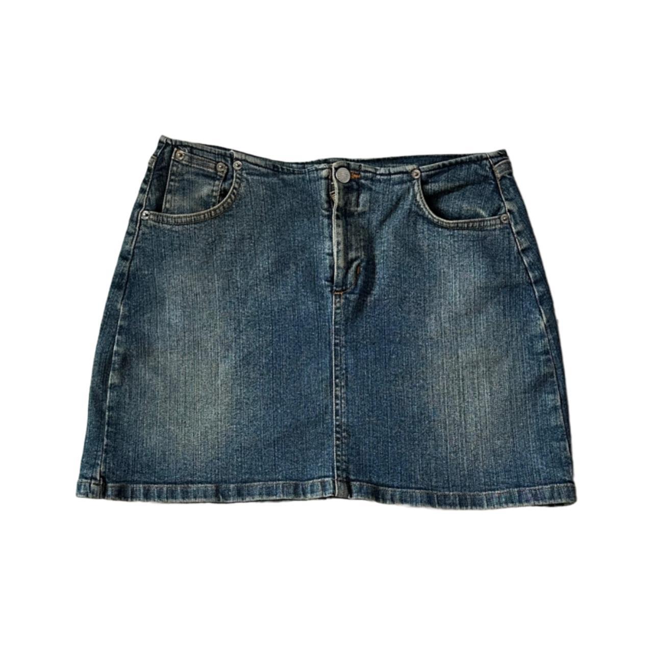 Vintage Boosley Brand Denim Mini Skirt 90s vintage... - Depop