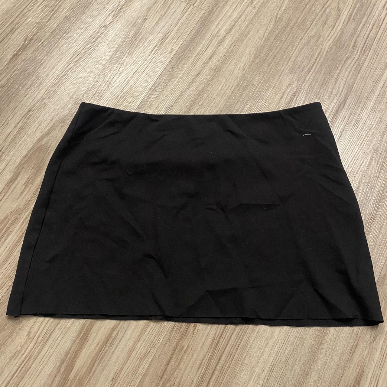 Black cotton mini skirt, never worn before, Princess... - Depop