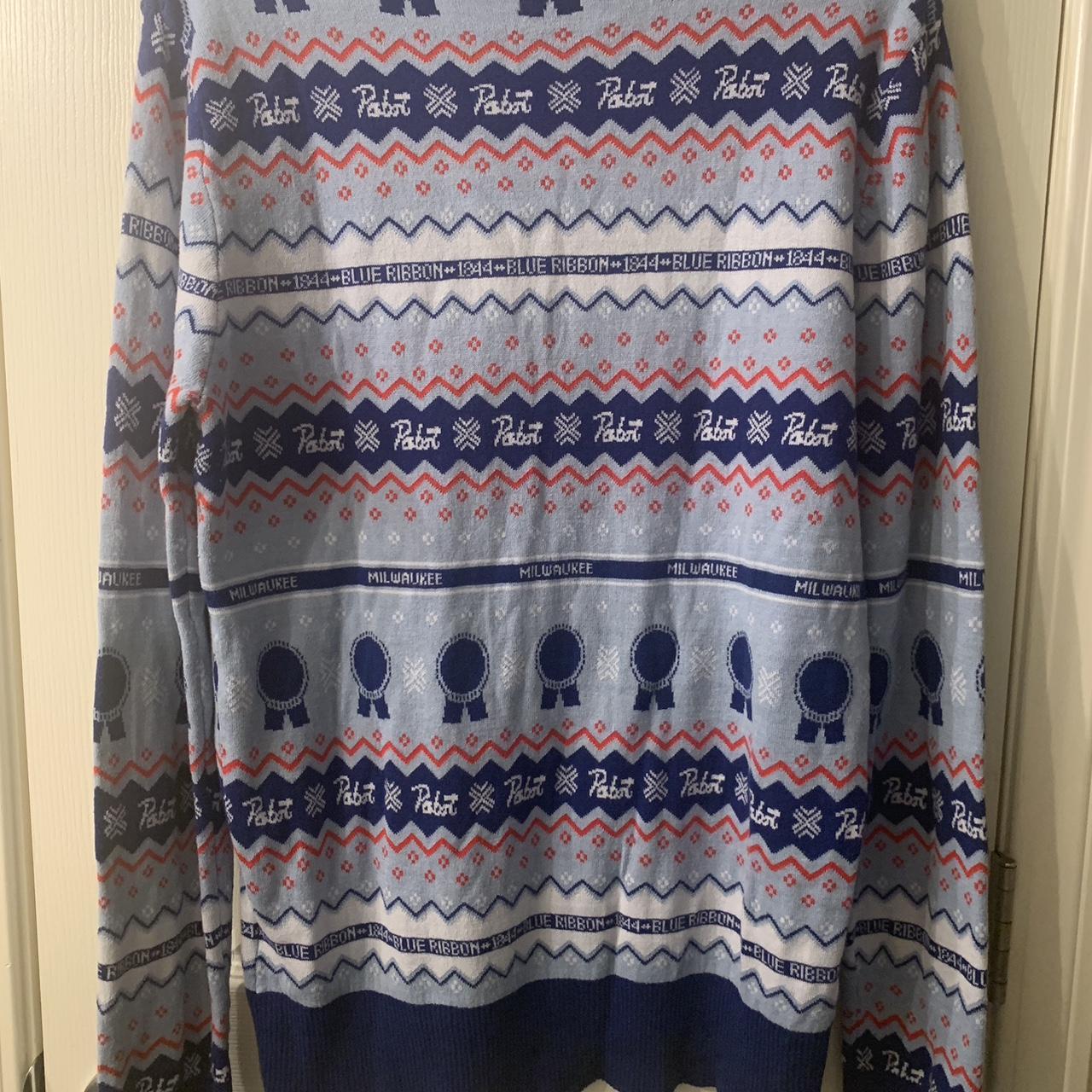 PABST BLUE RIBBON Beer PBR Sweater Holiday Party... - Depop