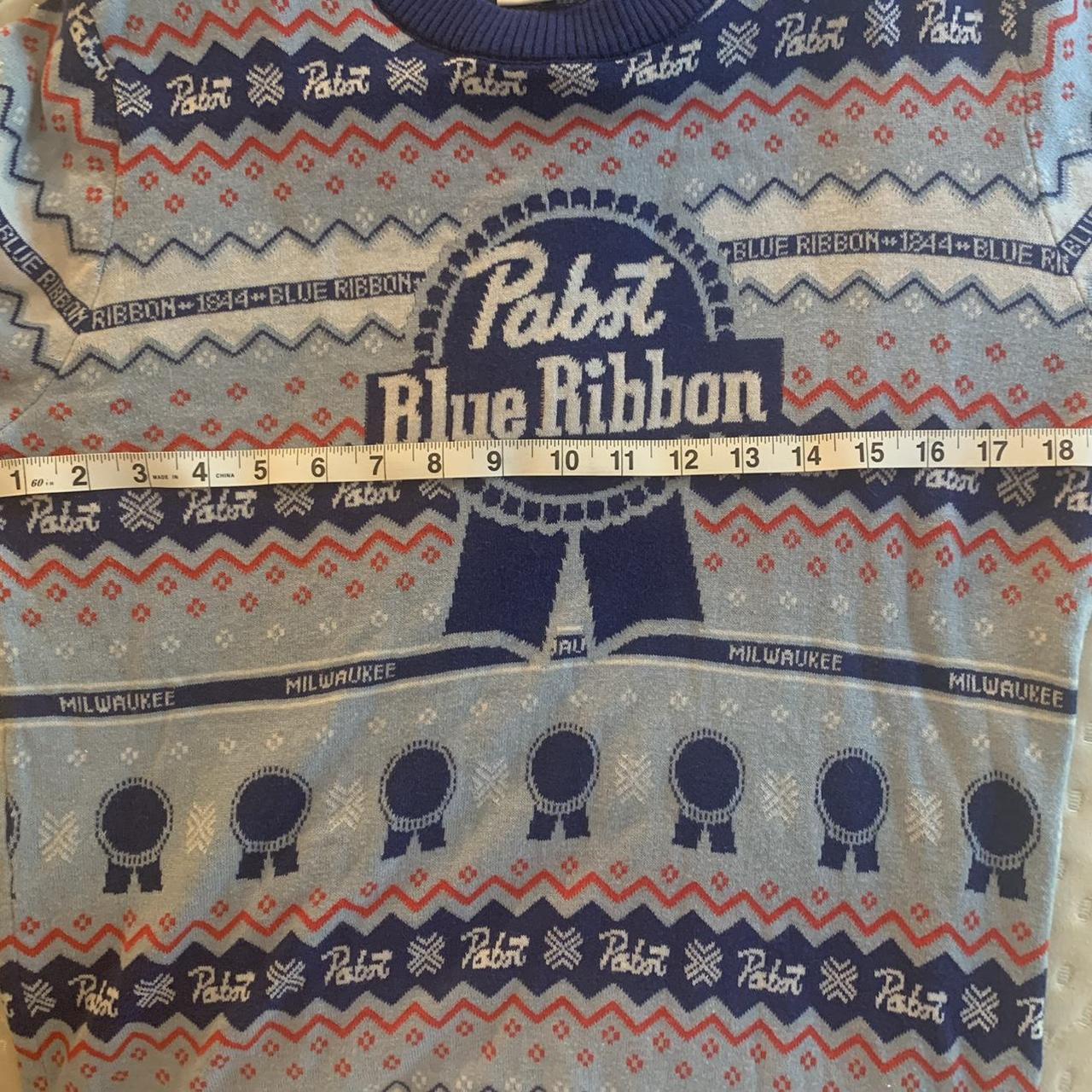 PABST BLUE RIBBON Beer PBR Sweater Holiday Party... - Depop