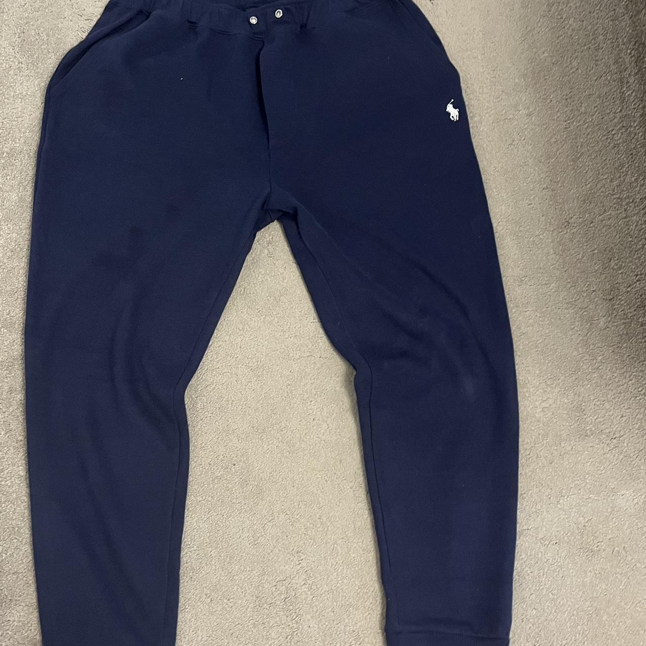 Navy Blue Ralph Lauren Tracksuit Bottoms Slightly. Depop