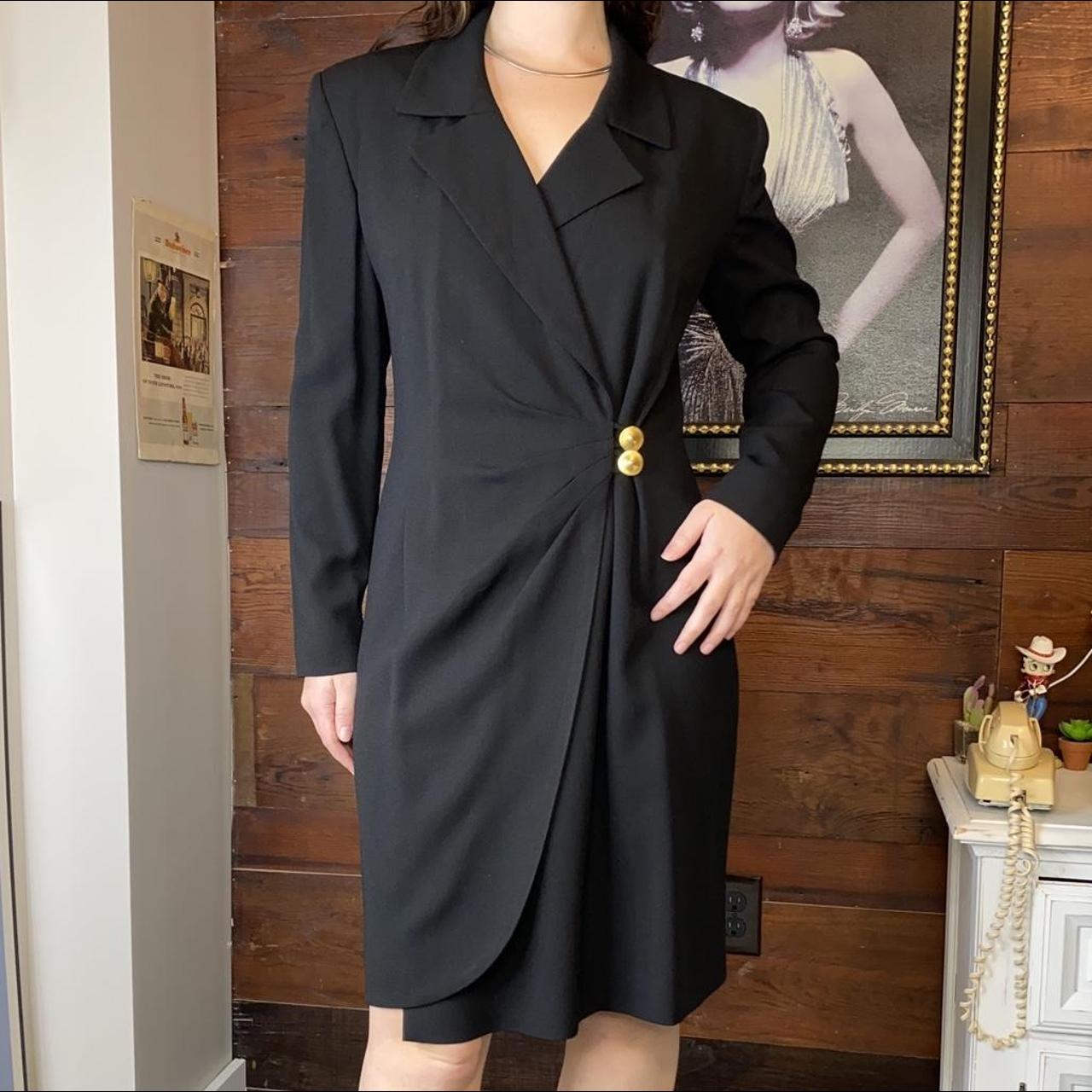 スーツ・フォーマル・ドレス 80s Vintage French Made Back Chain Dress French Retro Maxi Dresses for Women Elegant Style Slim
