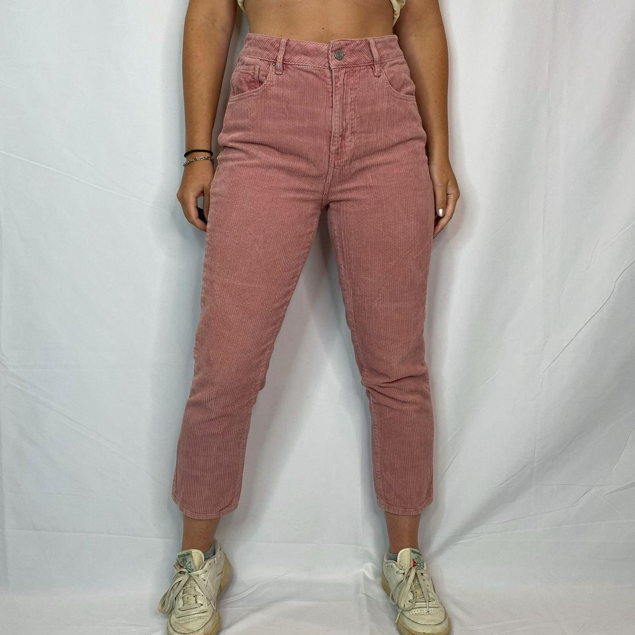 Pacsun pink corduroy pants High waisted with Depop