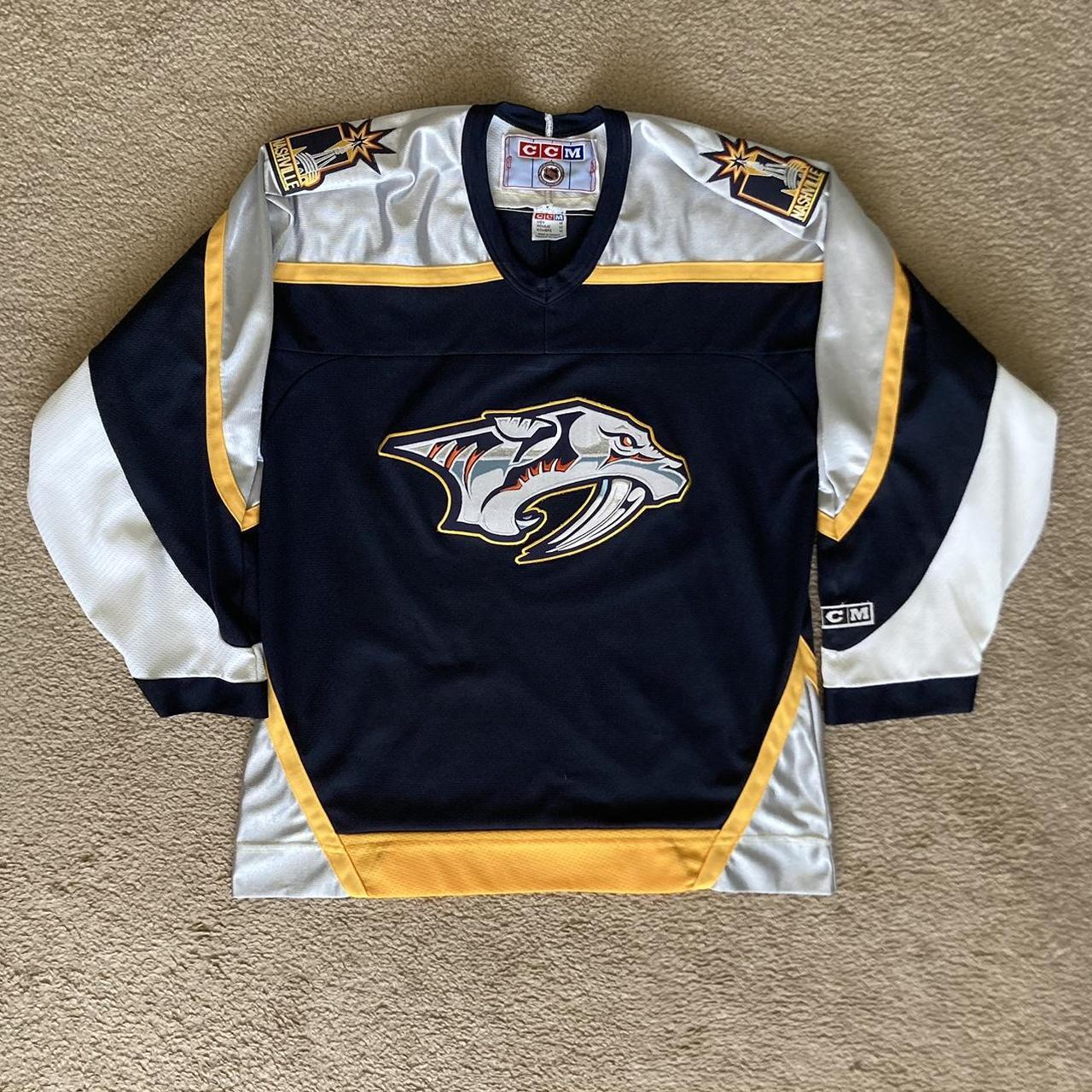 Outlet VTG Nashville Predators Dunham Jersey NHL Center Ice CCM Sz L Stitched