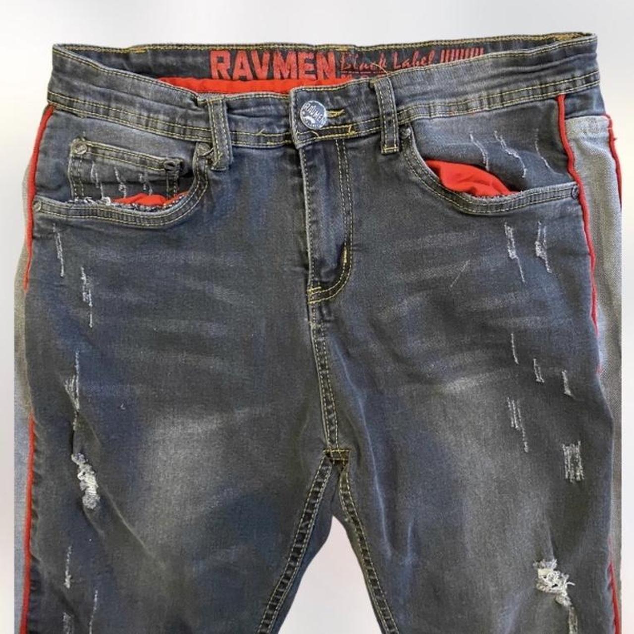 Ravmen black fashion label jeans