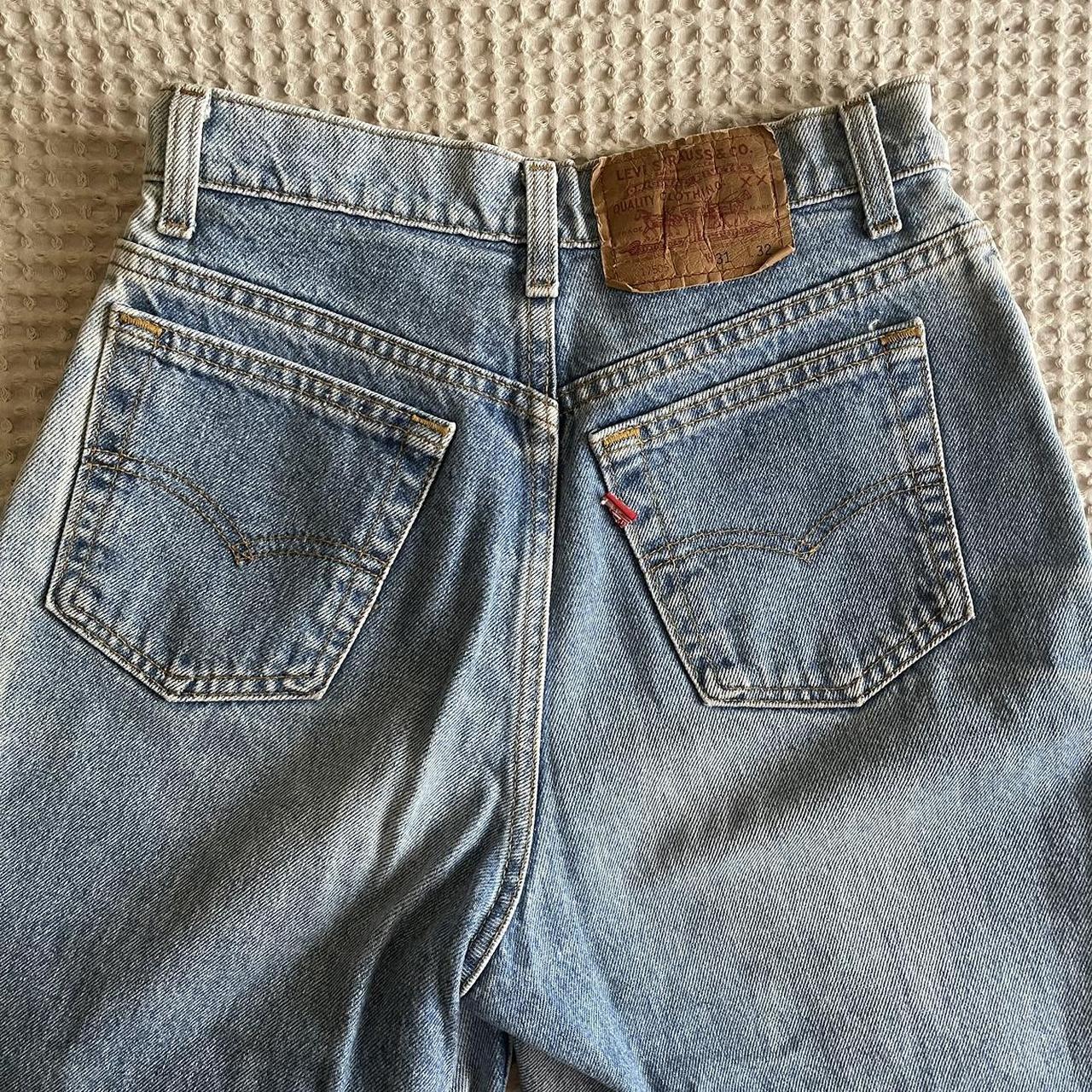 Vintage Levi’s high waisted jeans. Light wash with... - Depop