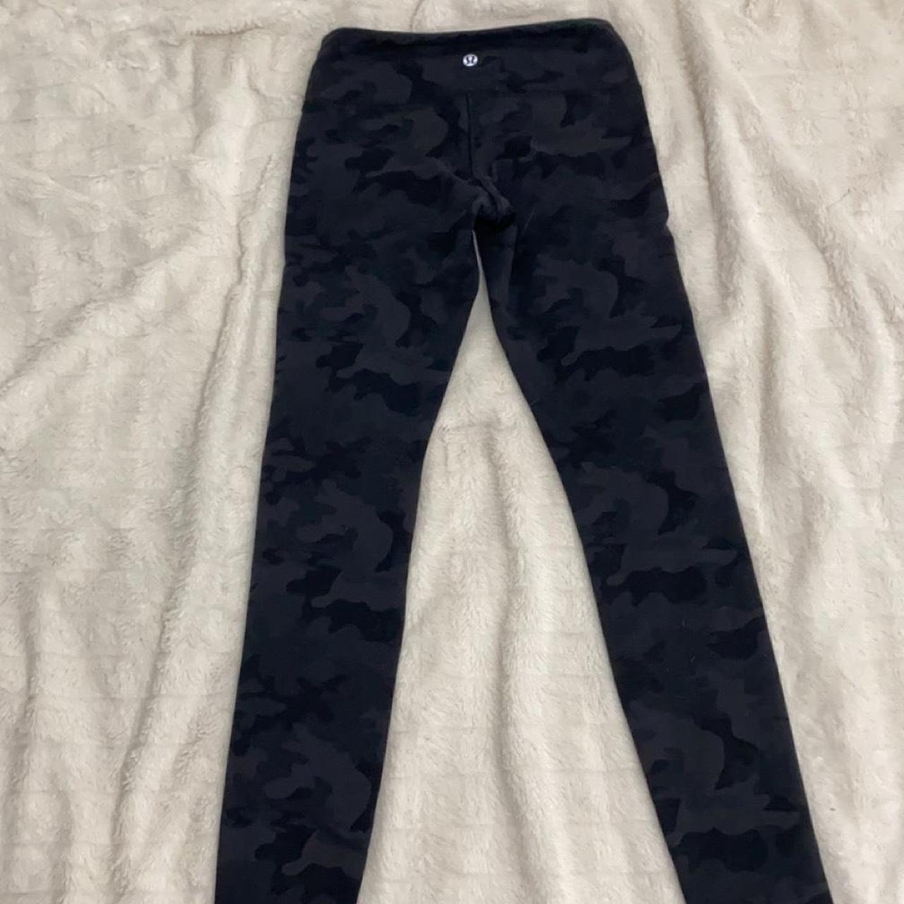 lululemon black camo leggings super cute !! size... - Depop