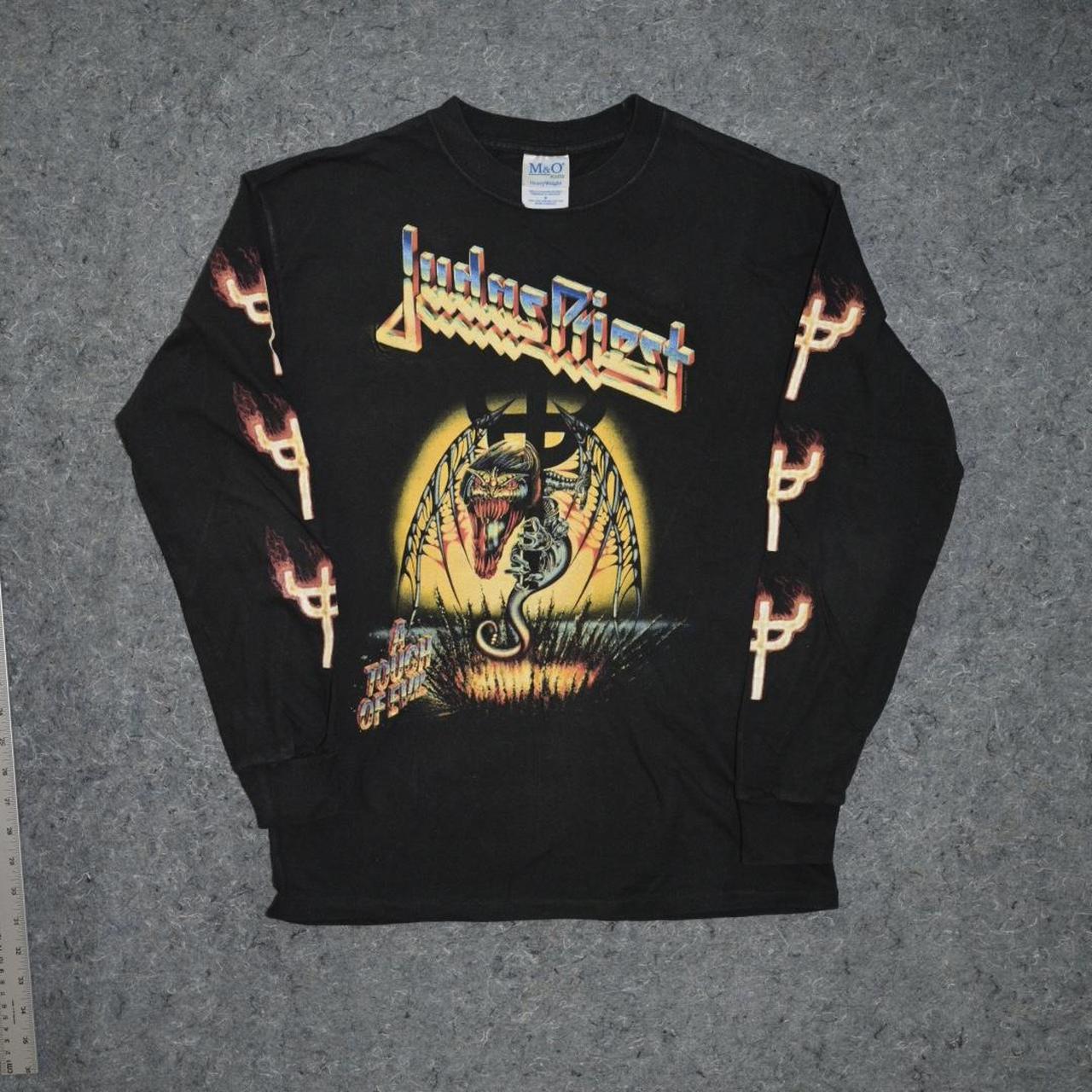 2004 Vintage Mens Judas Priest Long Sleeve Shirt « A | Depop