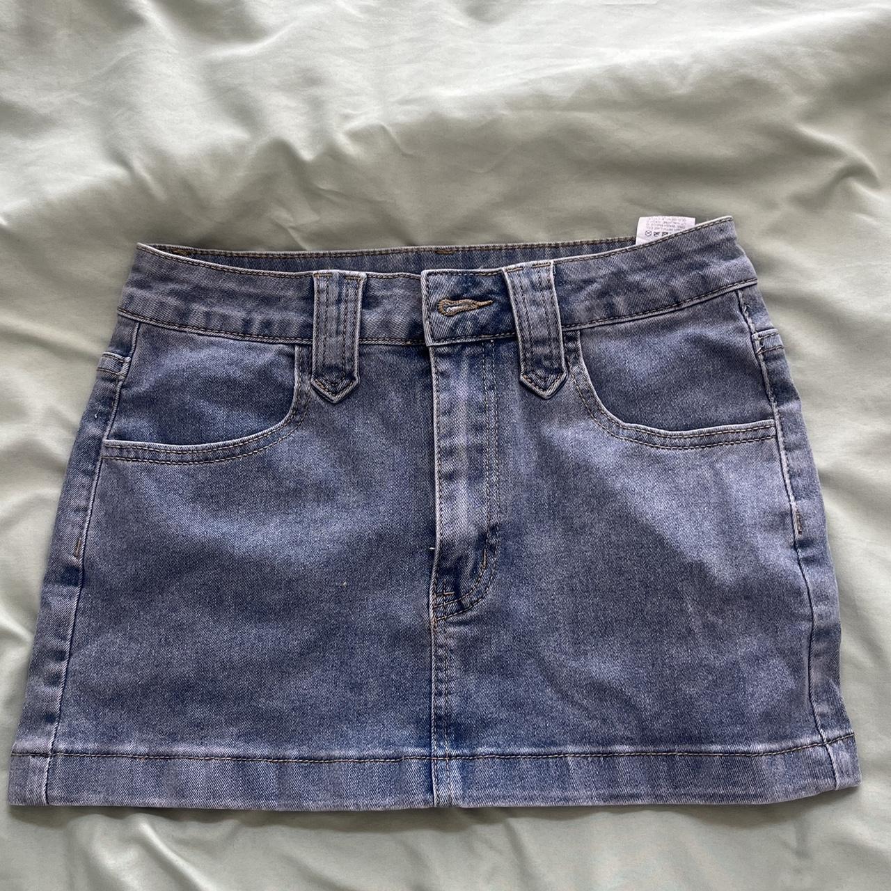Mini light blue denim skirt #miniskirt