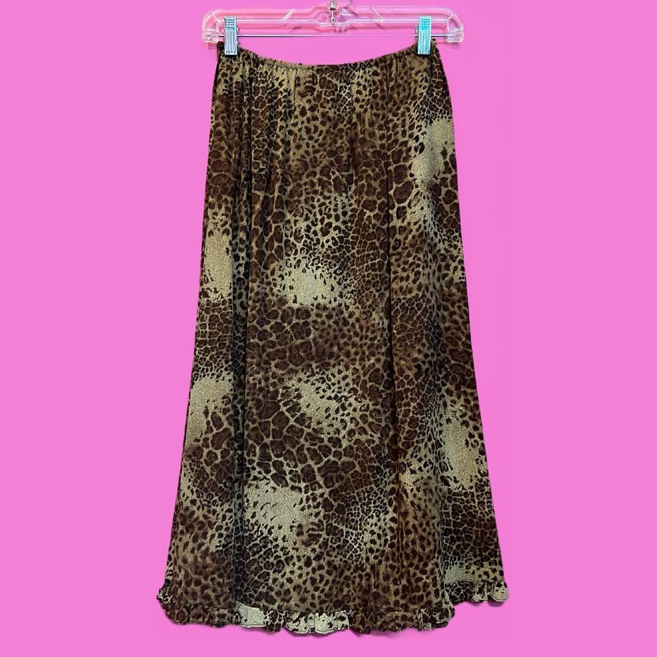 90’s rayon leopard/animal print maxi skirt! Love the... - Depop