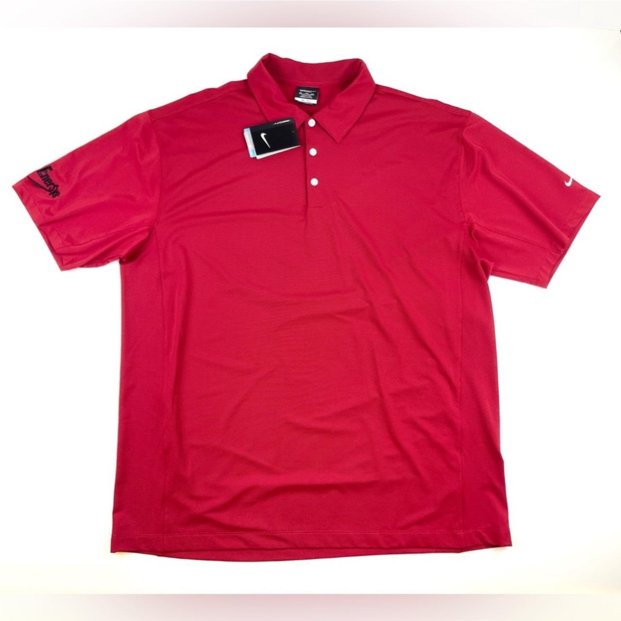 mens red nike polo