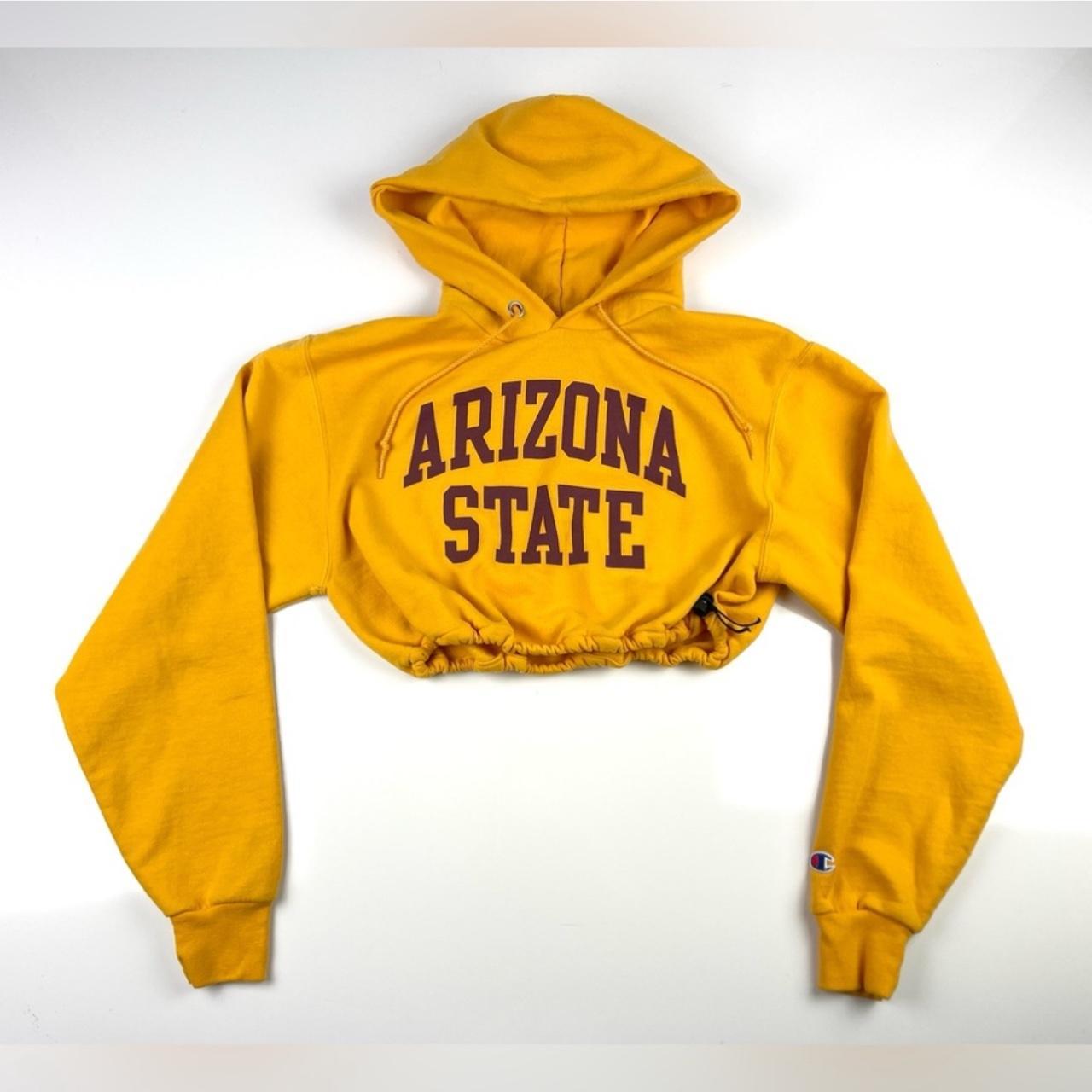 Champion yellow crop hoodie on sale