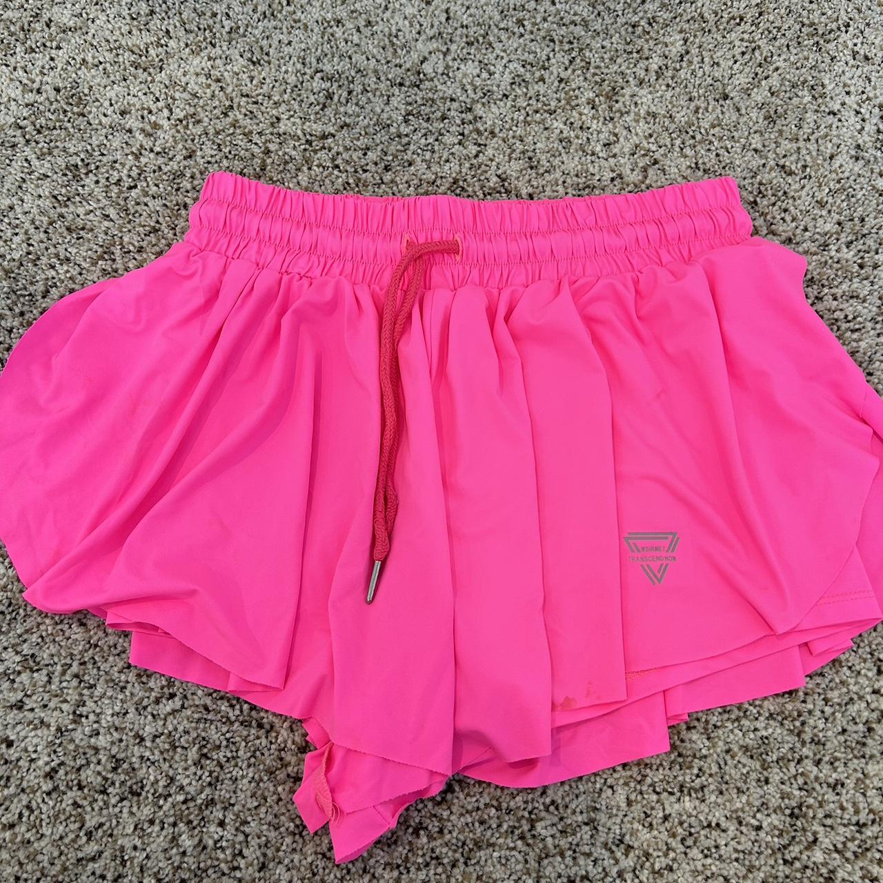 Neon Pink Flowy Shorts (Keiki Kona’s) Women’s S Very... Depop