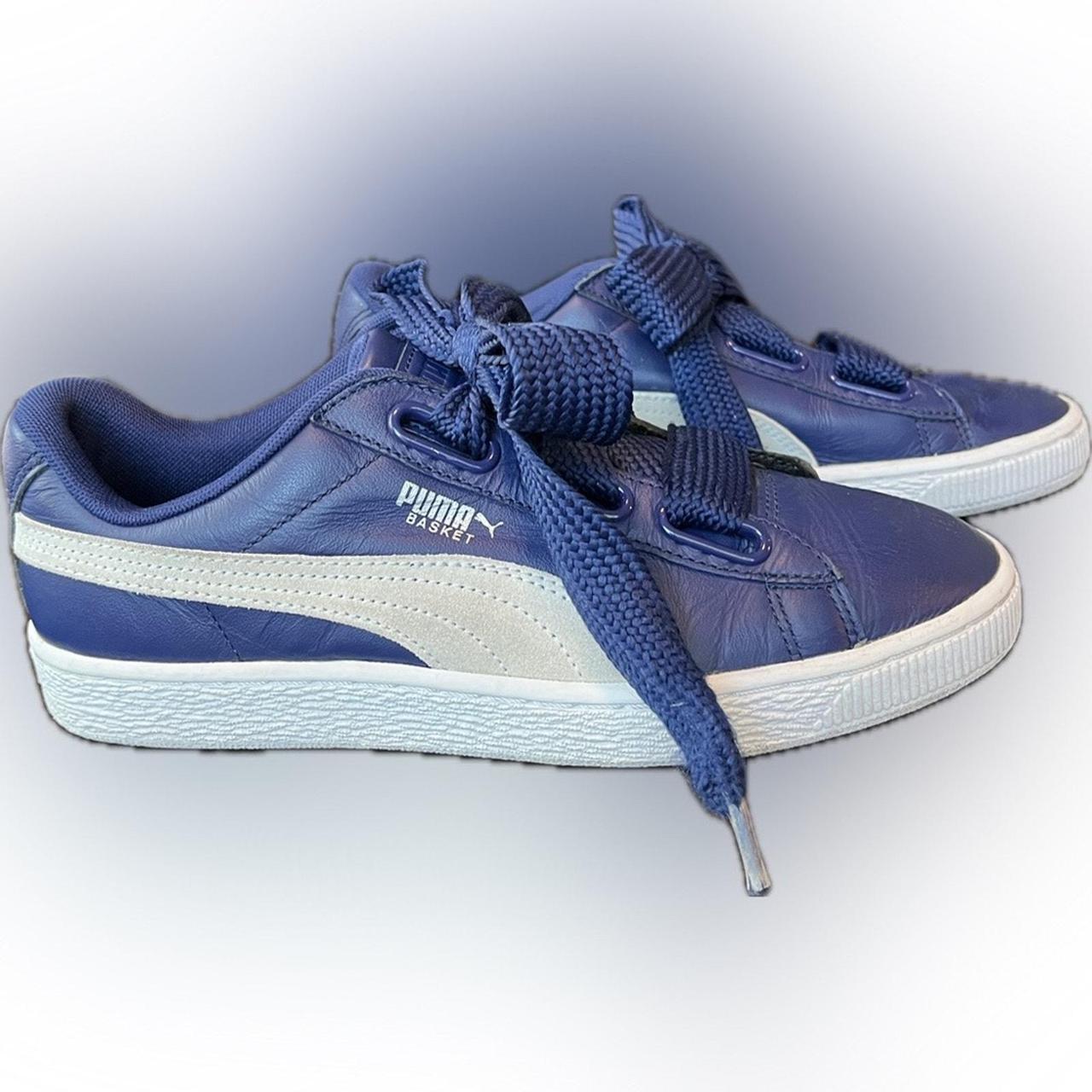 Puma Basket Heart Womens Size 8.5 Blue White