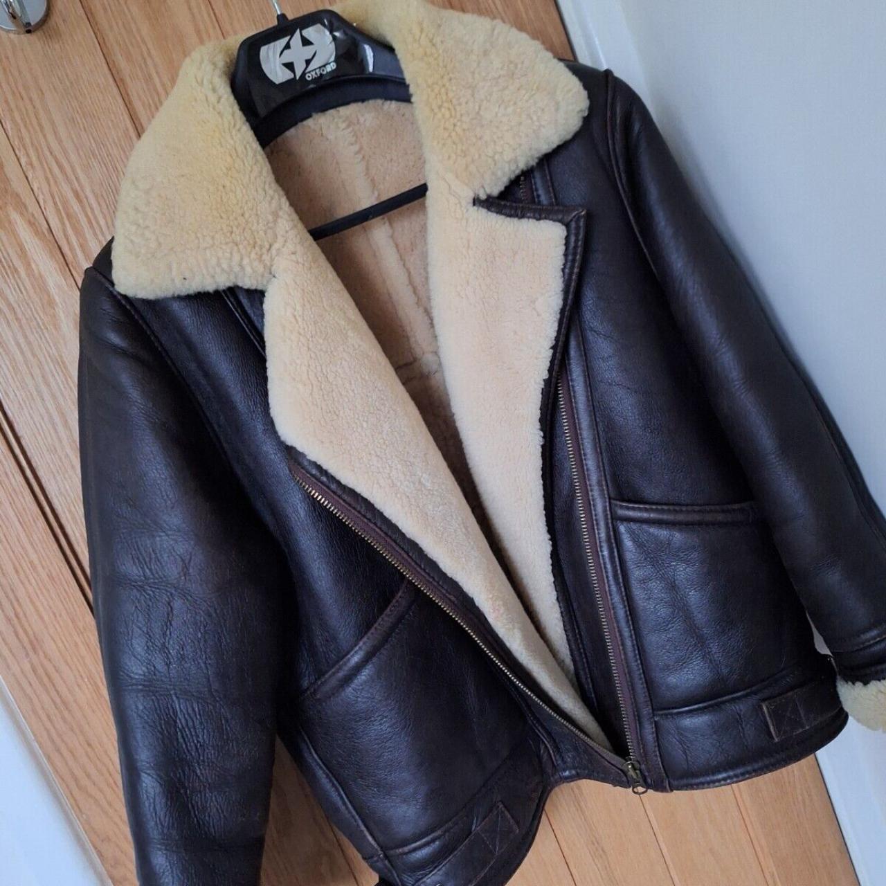 Vintage Lakeland B3 RAF AVIATOR Sheepskin Brown... - Depop