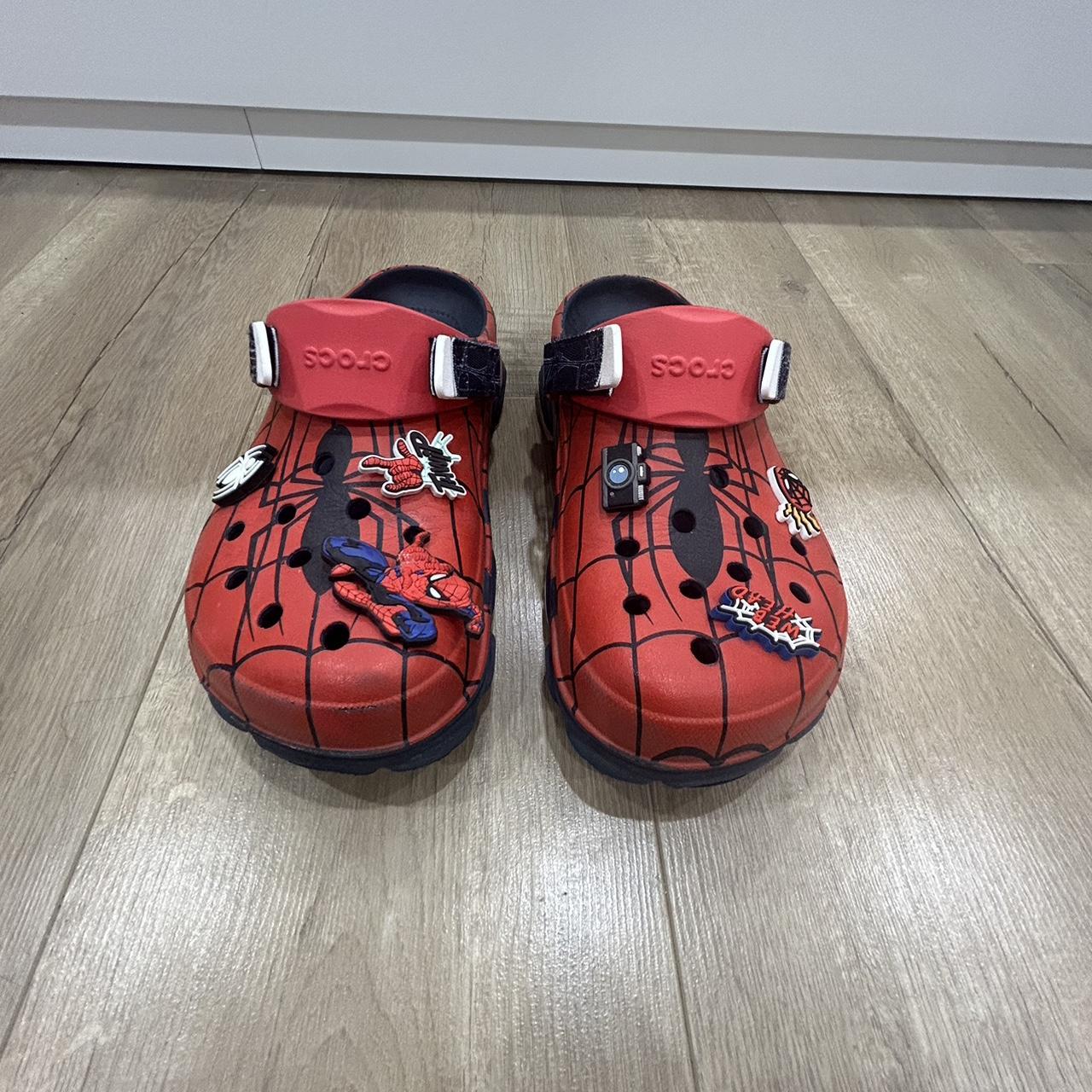 spider man crocs size 9.5 worn once not selling