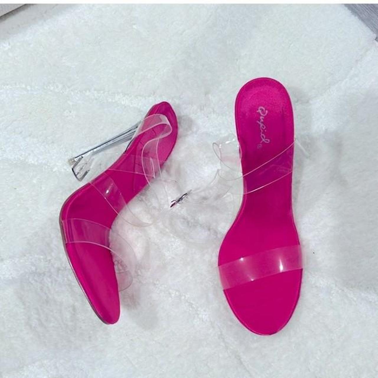 Hot pink clear heels Experience the magic of our. Depop