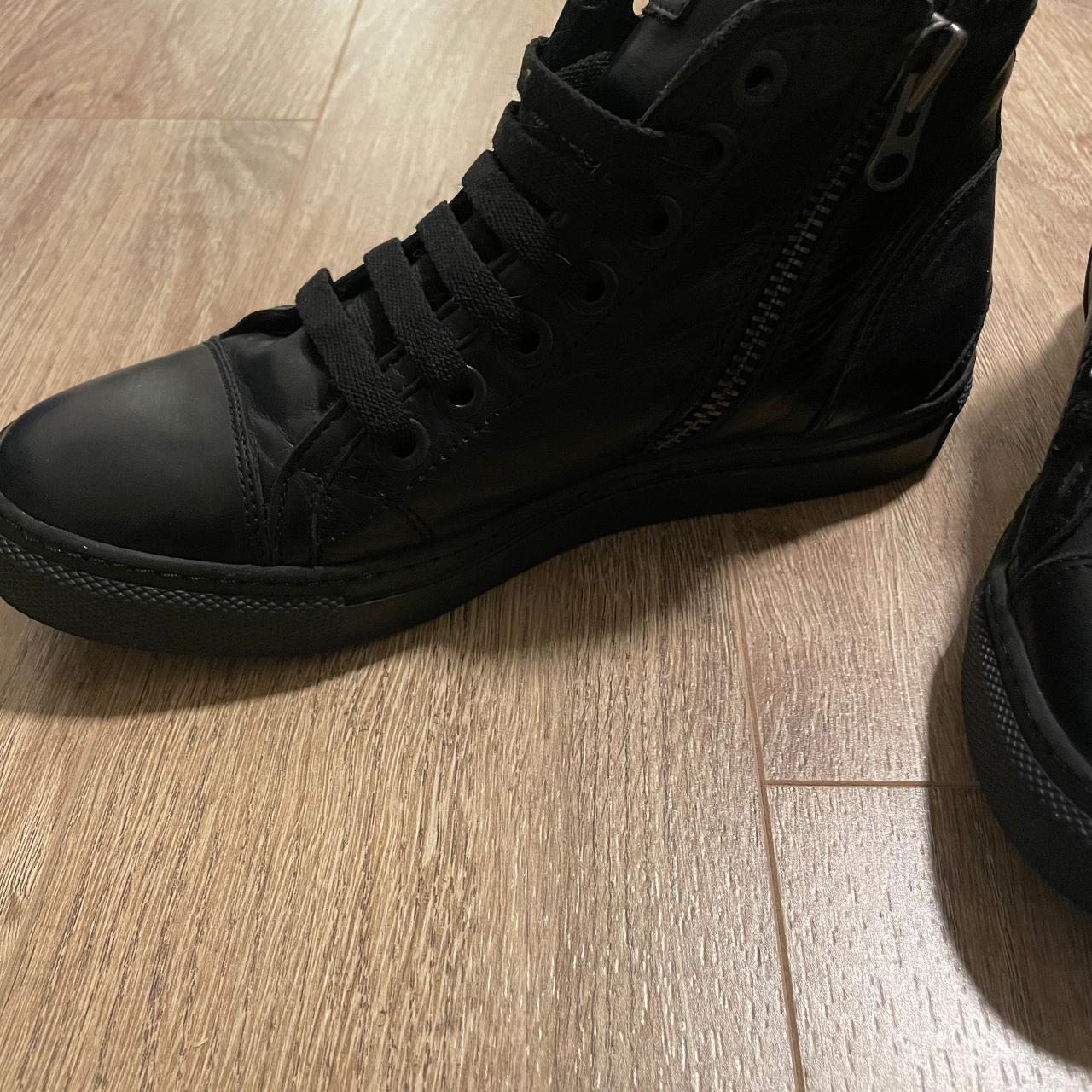 NWOT Anine Bing Nico black leather high top Depop