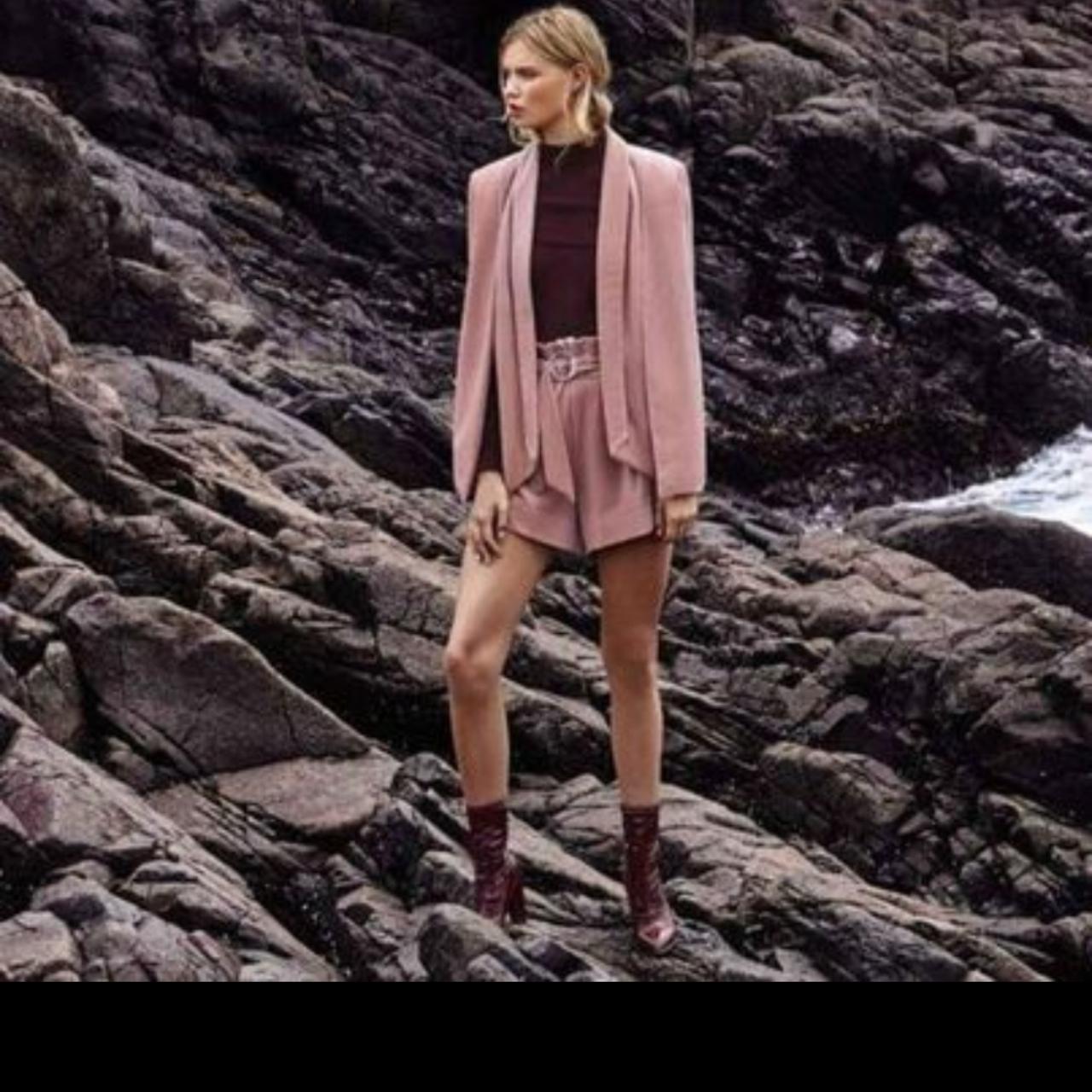 Sheike Blush Velveteen Evie Shorts and Cape Set - Main Image