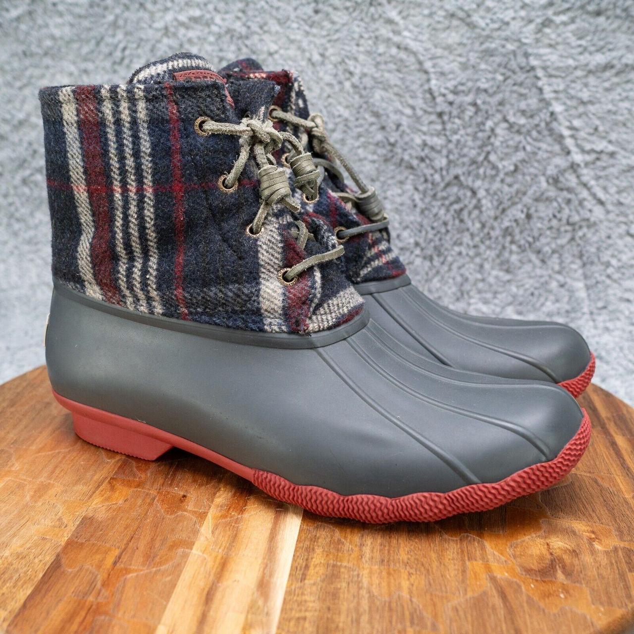 Gray sperry duck boots best sale