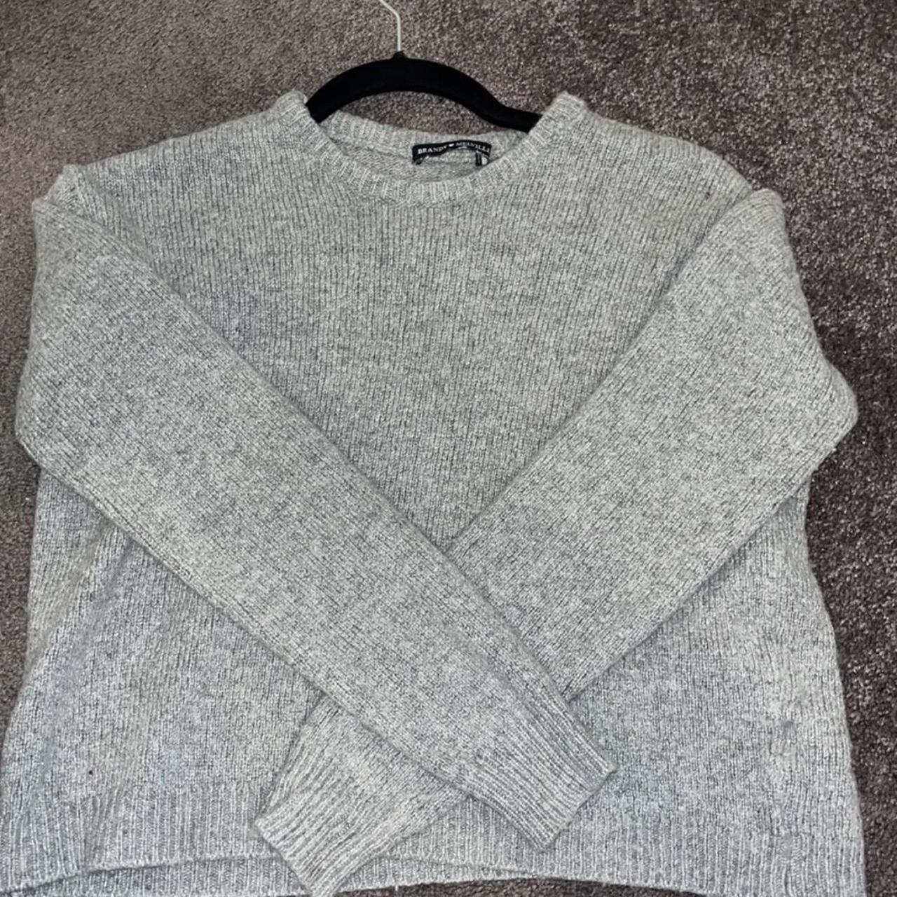 Brandy Melville- Gray Sweater Size small - Depop