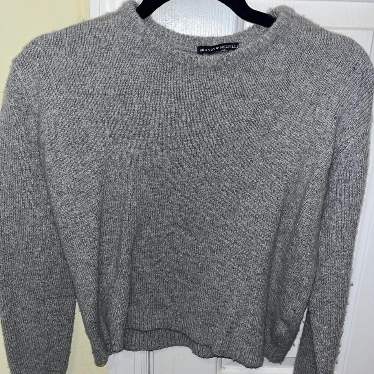 Brandy Melville- Gray Sweater Size small - Depop