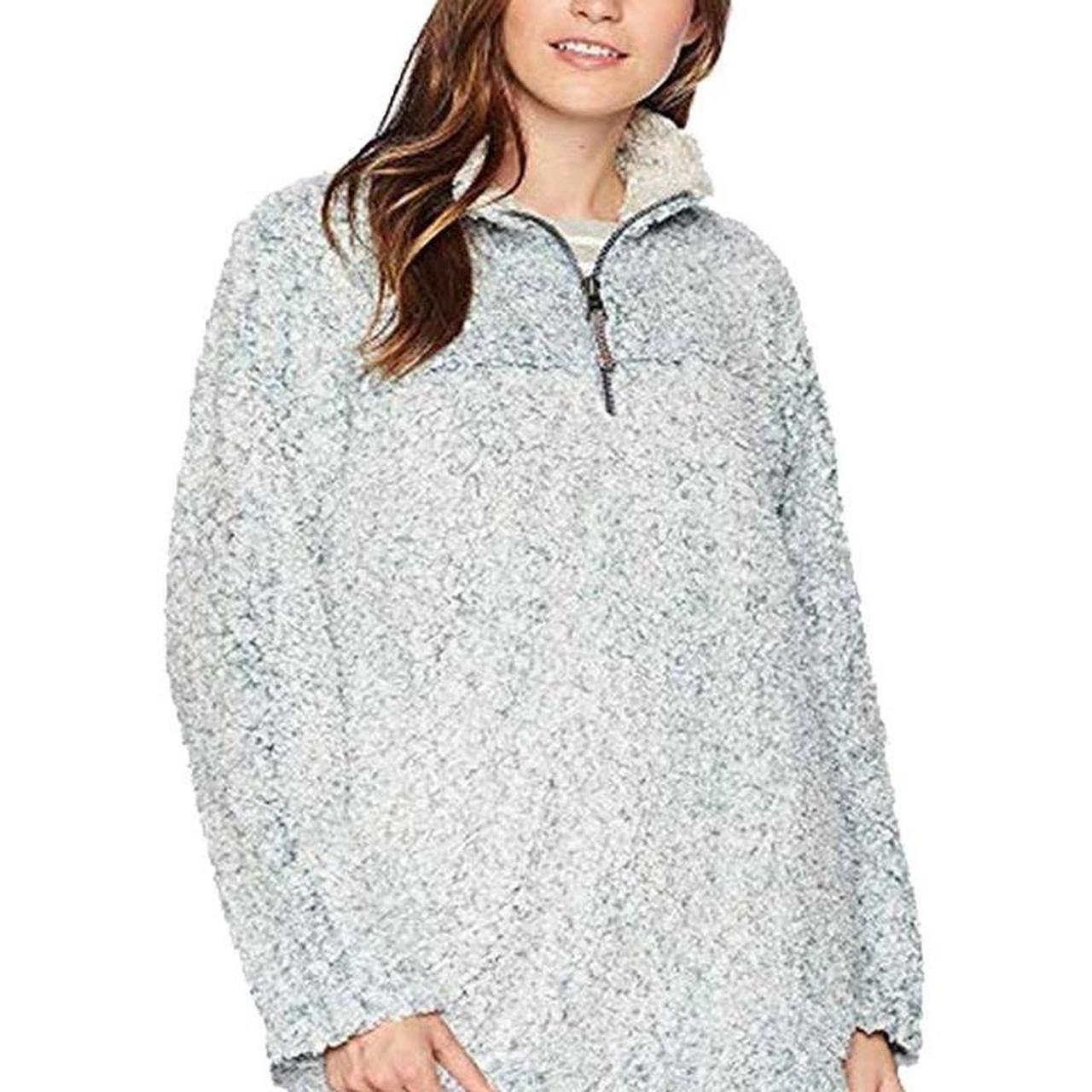 Dylan Frosty Tipped Pile Stadium Blue Fuzzy Faux Depop