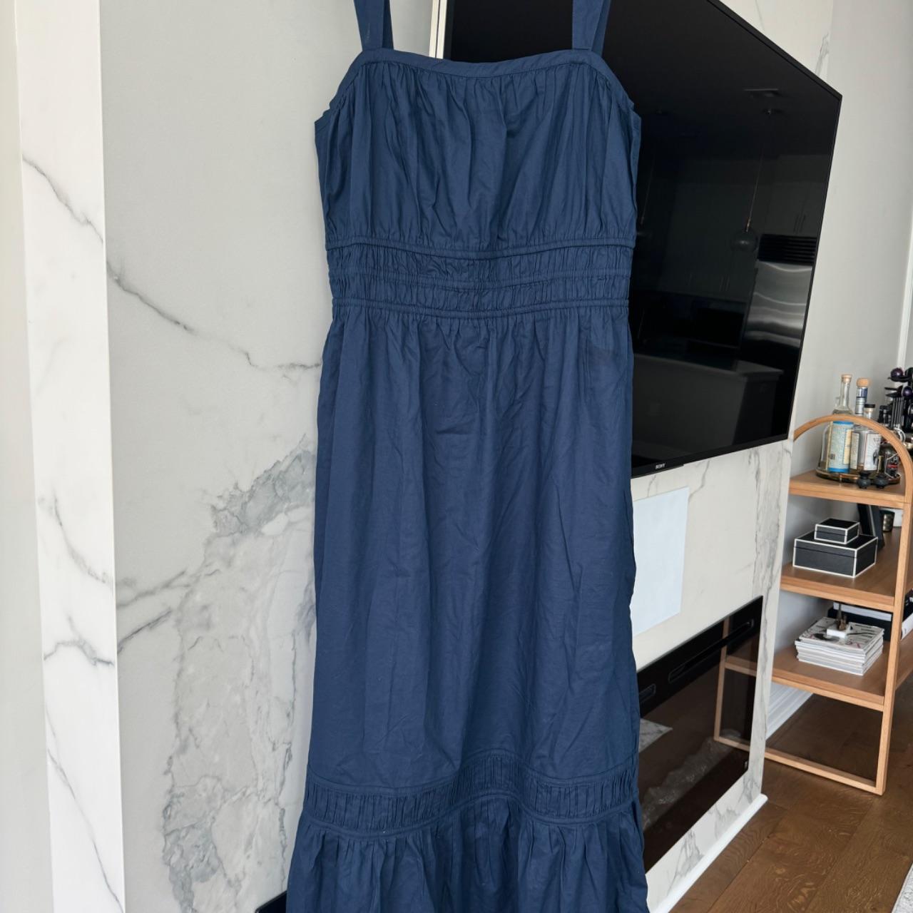 Large Loft navy blue dress brand new with. Depop