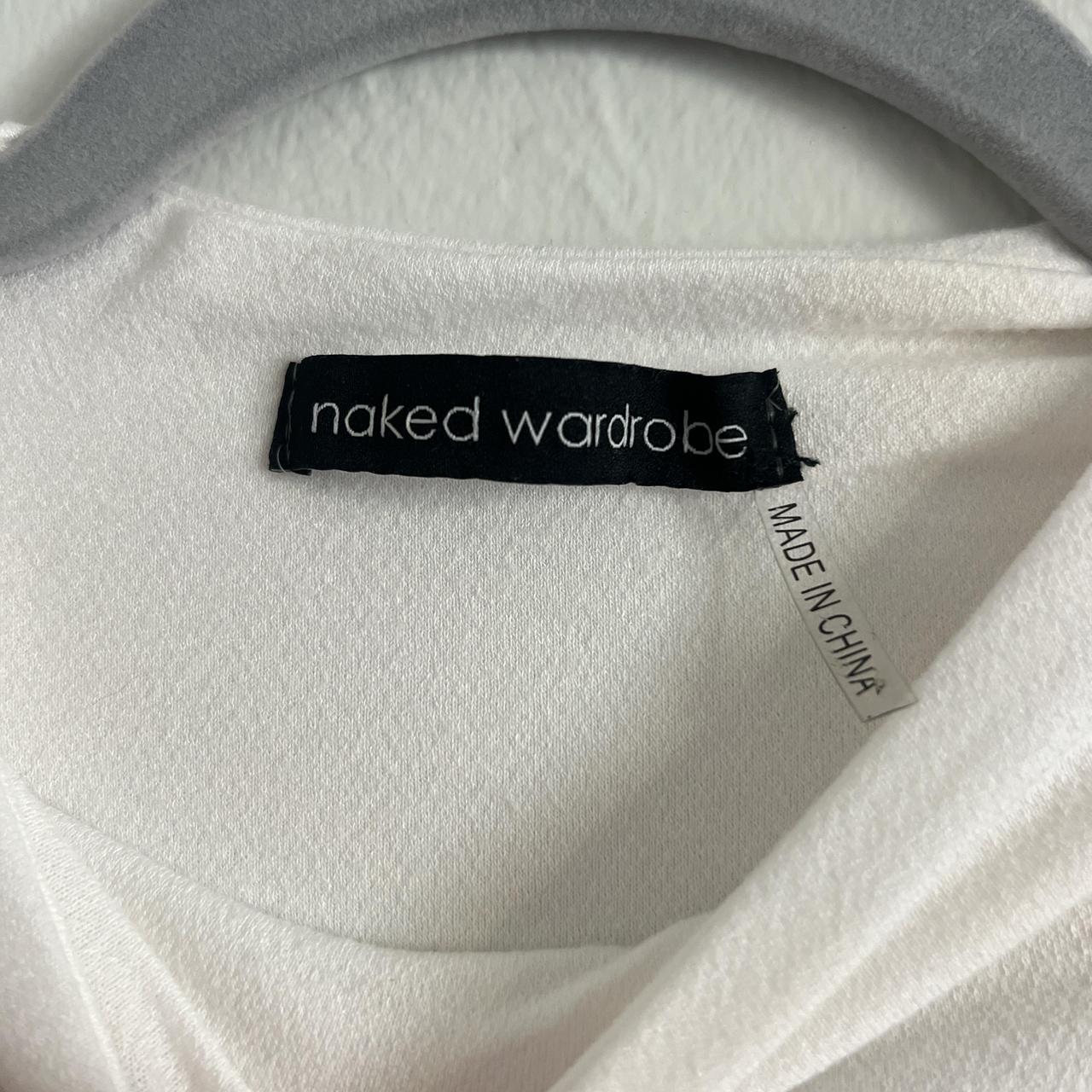 Naked Wardrobe White Full Zip Pockets Long Sleeve - Depop