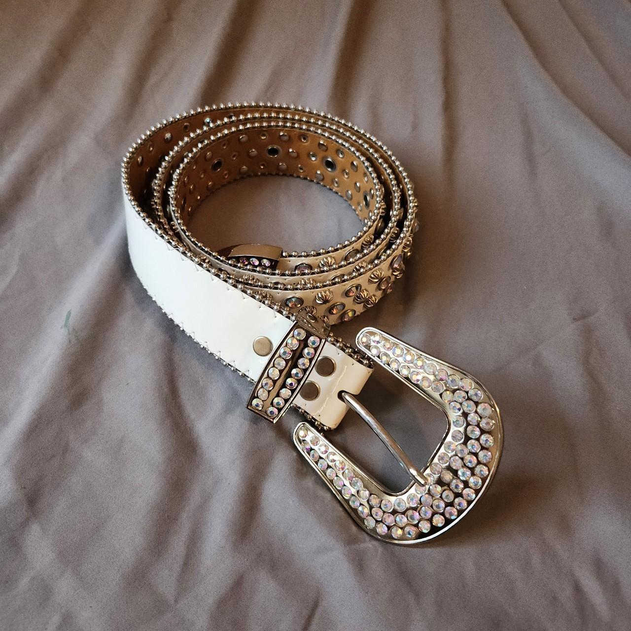 Bb Simon Belt Lavasan White Rhinestone Belt Lavasan Classic