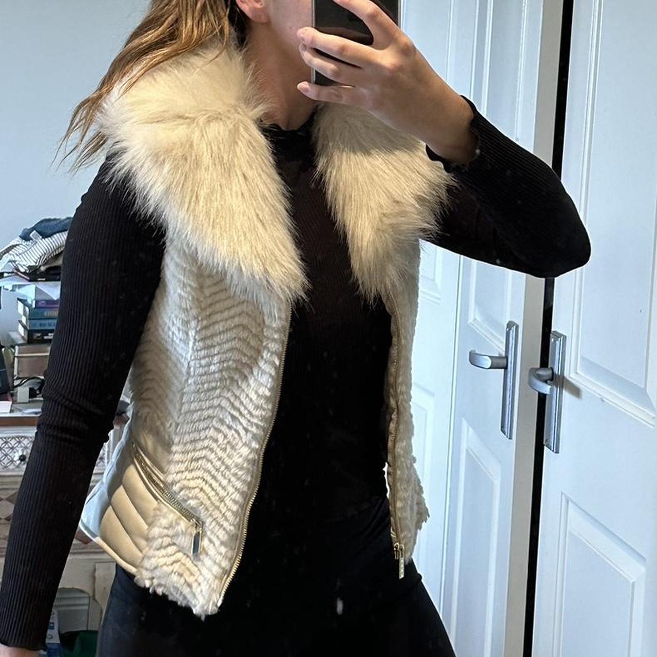 Guess fur vest women's deals