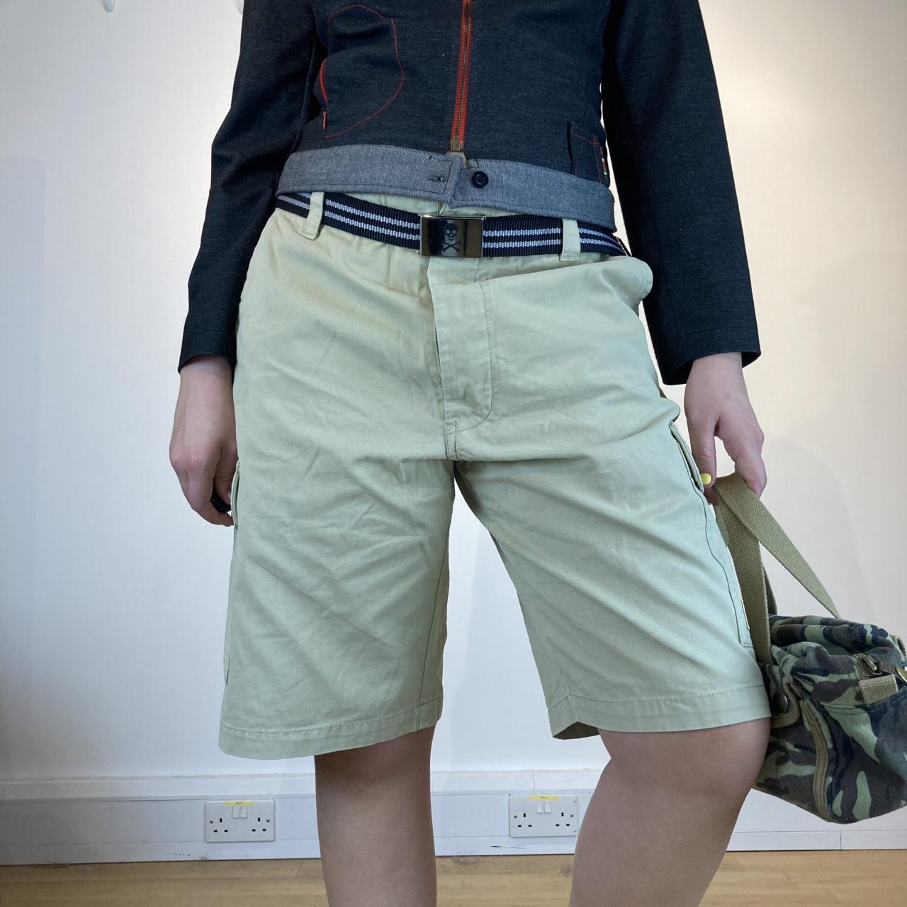 Y2K Cargo shorts jorts Colour – Cream Size 38″... - Depop