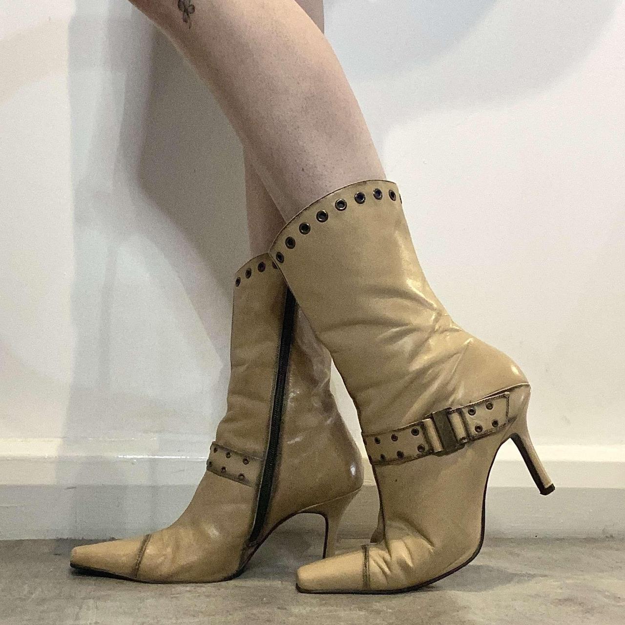 Pointed toe calf boots best sale