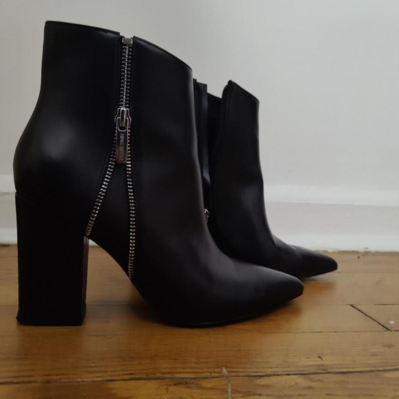 Nine West Black High Heels Boots size 7.5 Black. Depop