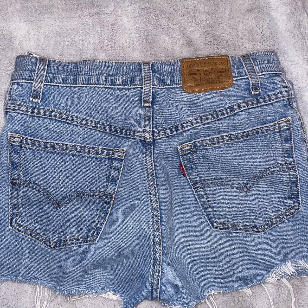 Levi Jean shorts Repop! they’re very cute but they... - Depop