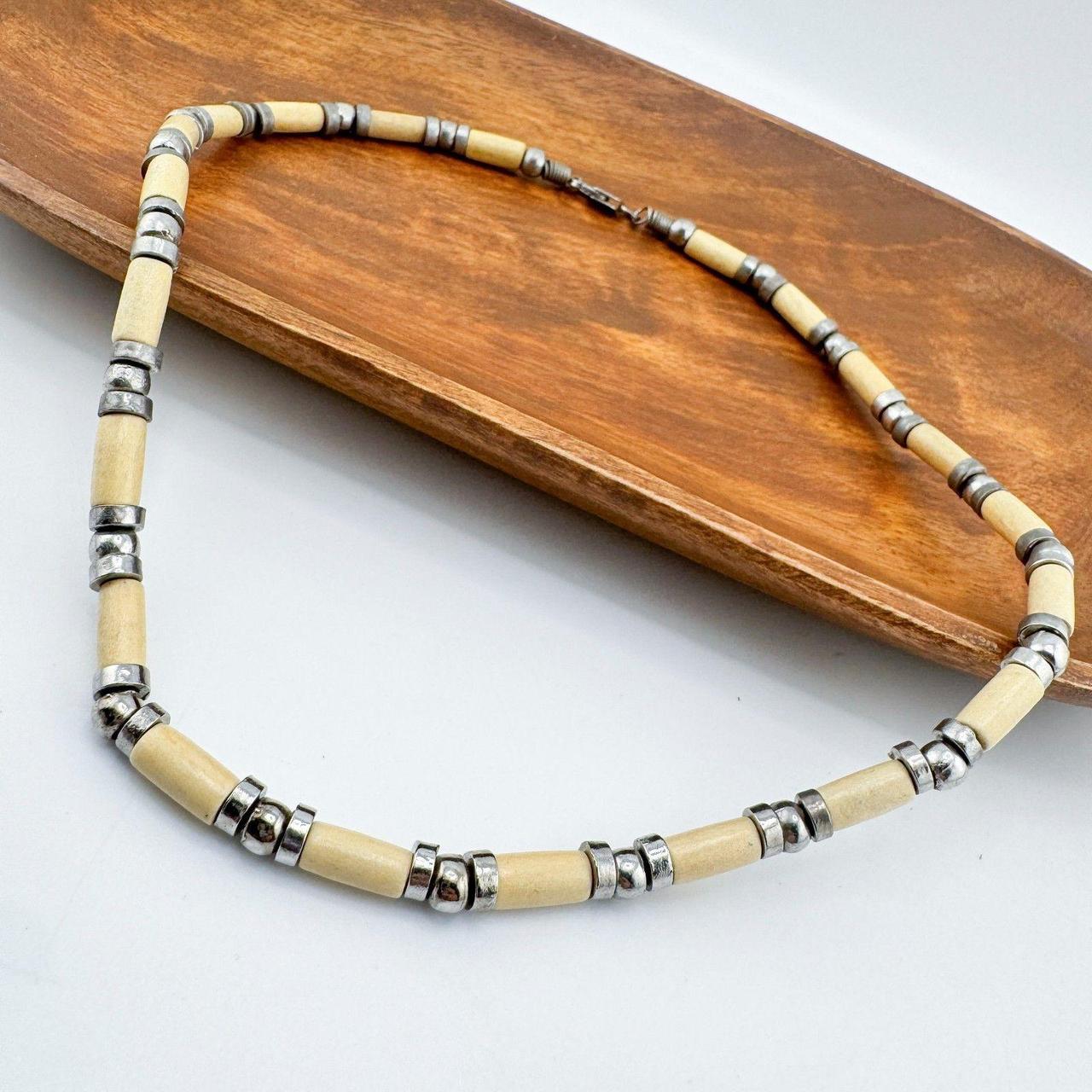 Source Unknown Women's Necklace - Tan/Silver – Vi… - image 3