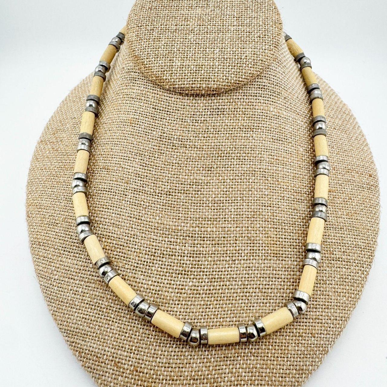 Source Unknown Women's Necklace - Tan/Silver – Vi… - image 4