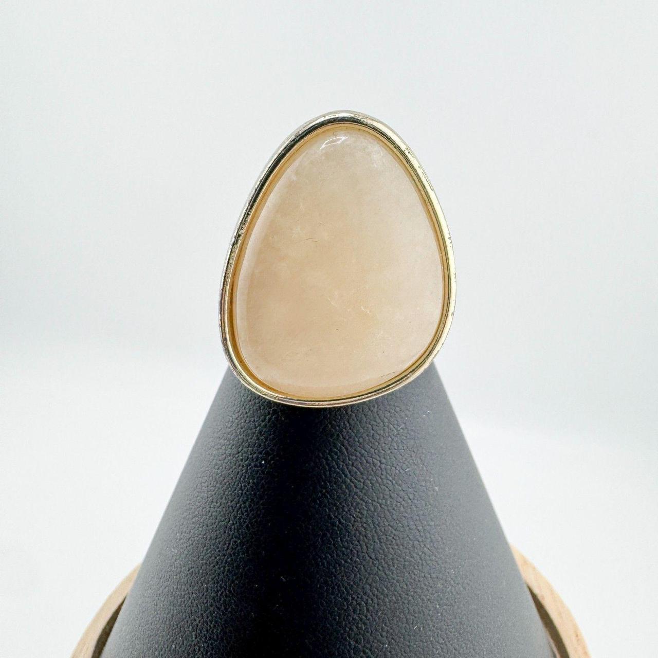 Source Unknown Women's Ring - Cream/Gold – Vintag… - image 1