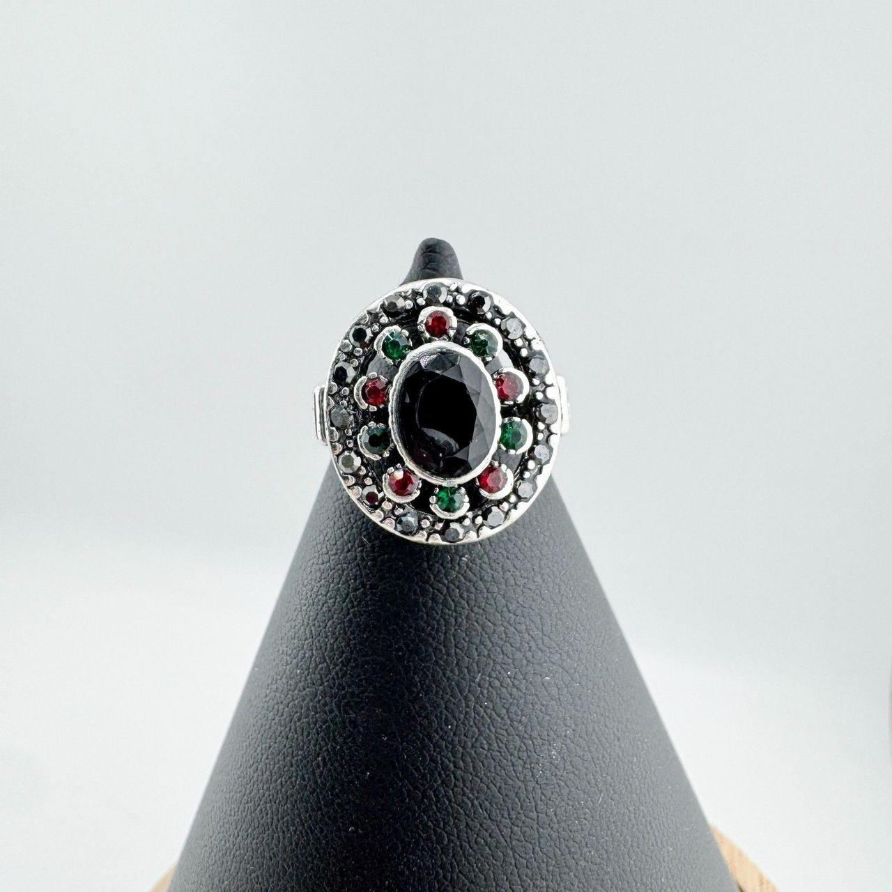 Source Unknown Women's Ring - Red/Green – Vintage… - image 1