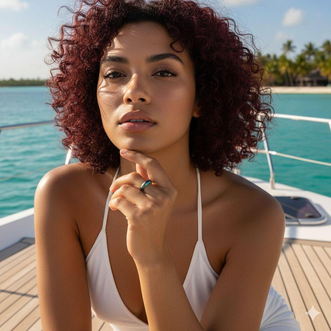 Source Unknown Women's Ring - Multi/Pink – Vintag… - image 2