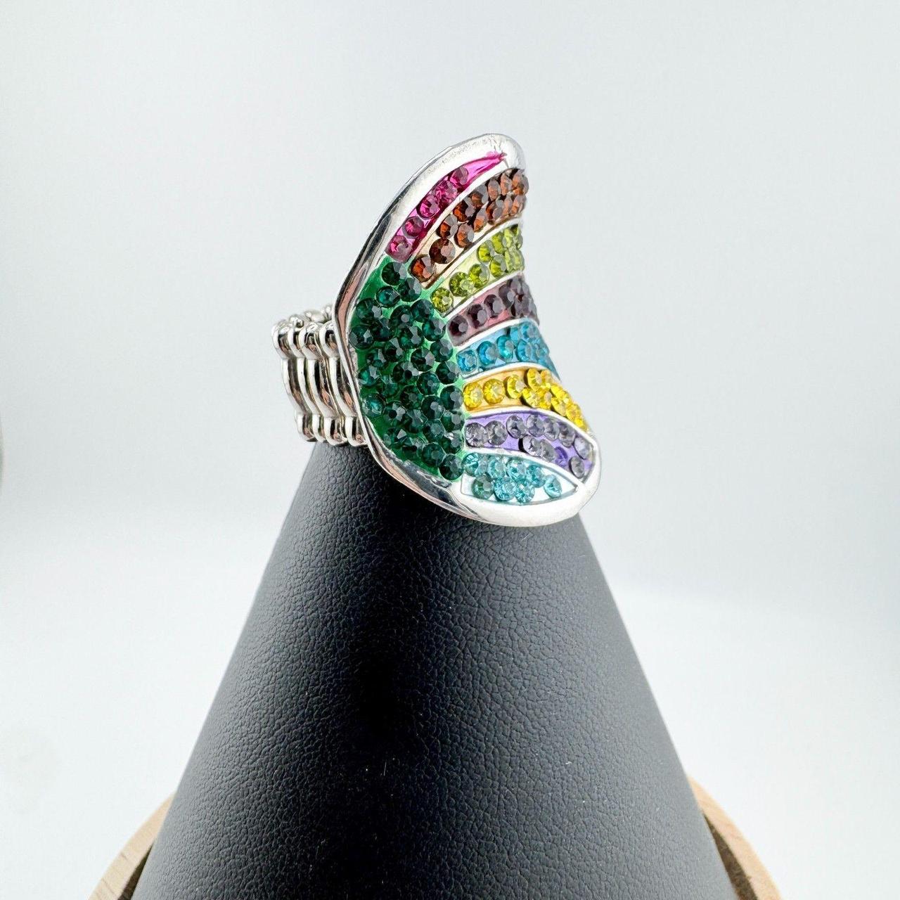 Source Unknown Women's Ring - Multi/Green – Vinta… - image 3